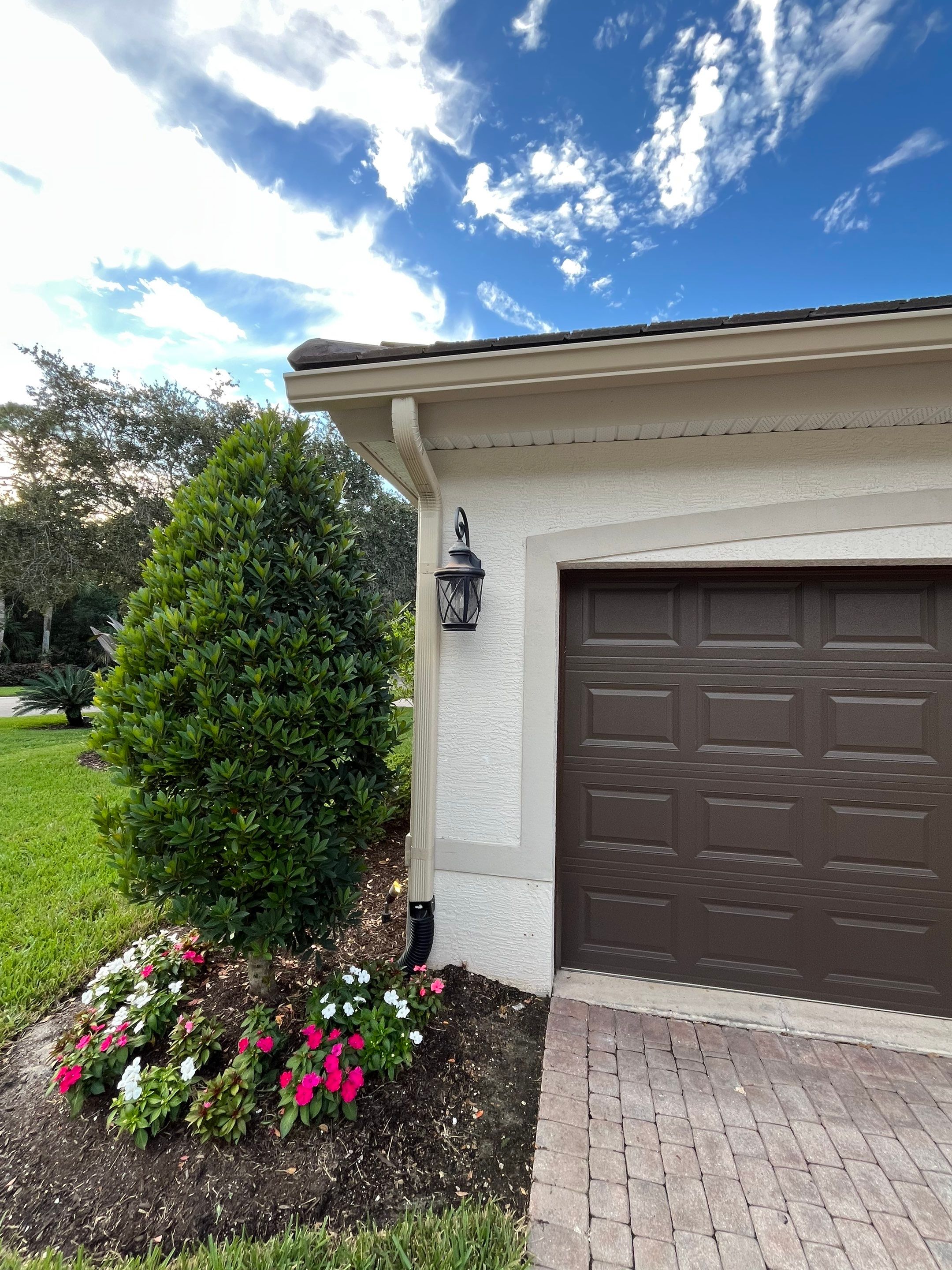 6-inch K-style Gutters with New Splash Guard in Bonita Spring FL by Gutter Professors