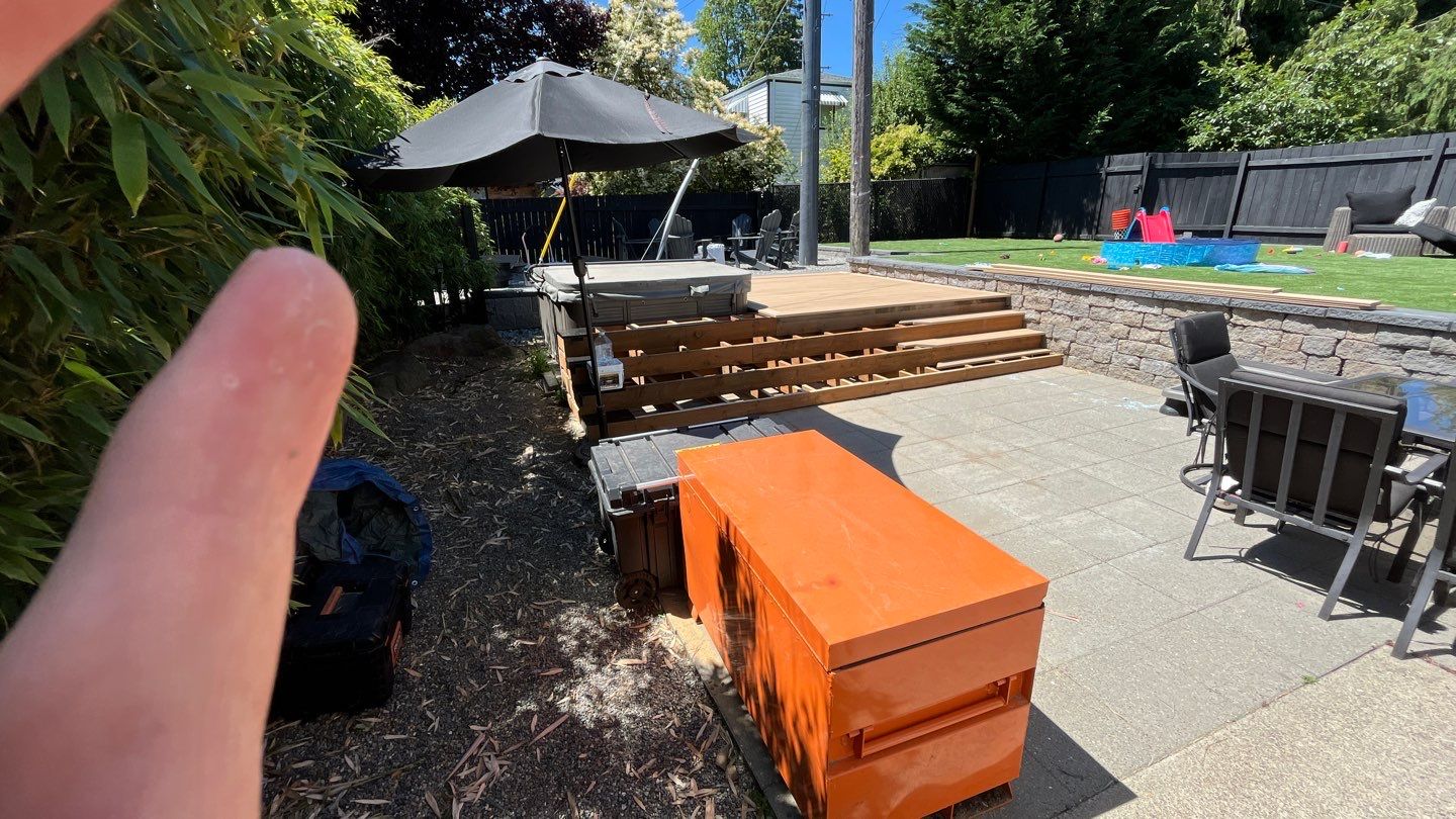 Deck Installation using Azek Vintage by Alki deck builders 