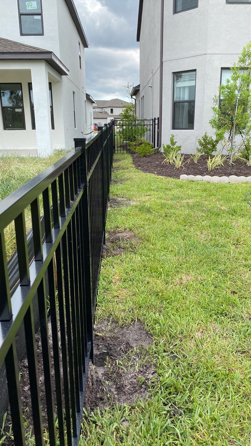 Aluminum Fence Installation using Black 3 Rail Aluminum Fence by Asap fence and gates, LLC