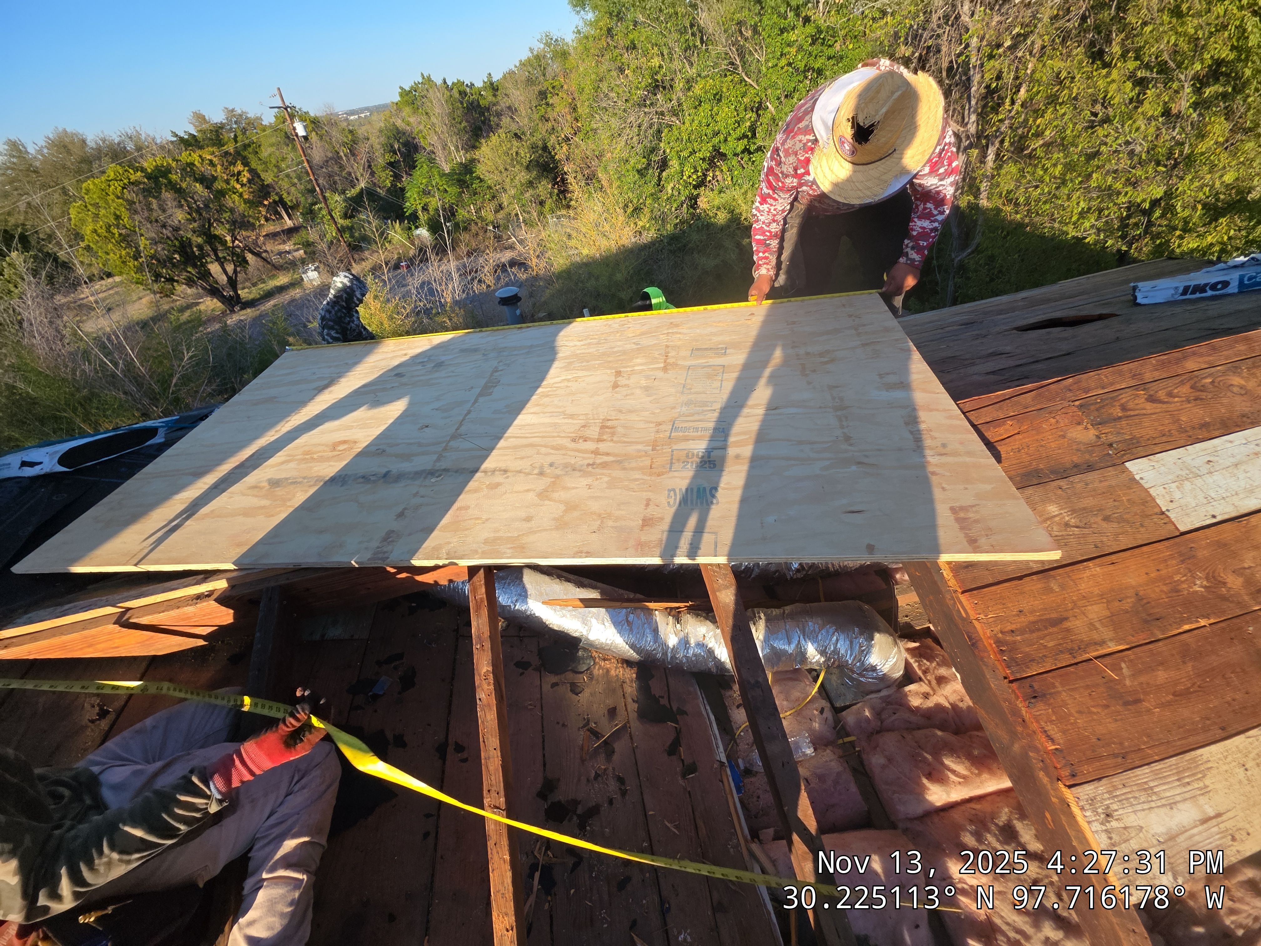 Asphalt Shingle Roof Repair and Decking Replacement in Austin by Caliber Restoration LLC