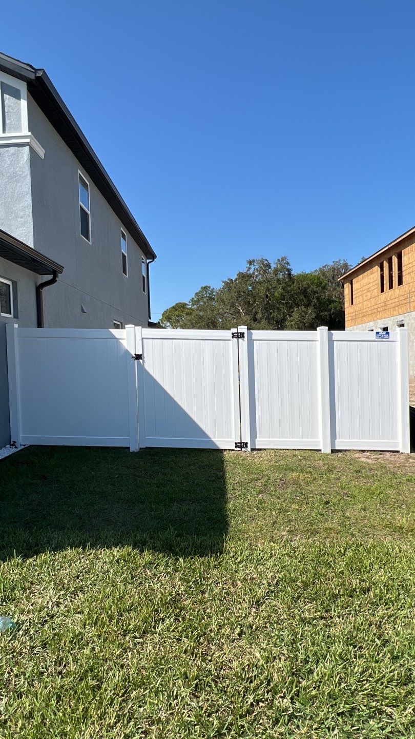 Sarasota, FL 6ft. Tall White Vinyl Privacy Fence & 3 Rail Aluminum Fence by Asap fence and gates, LLC