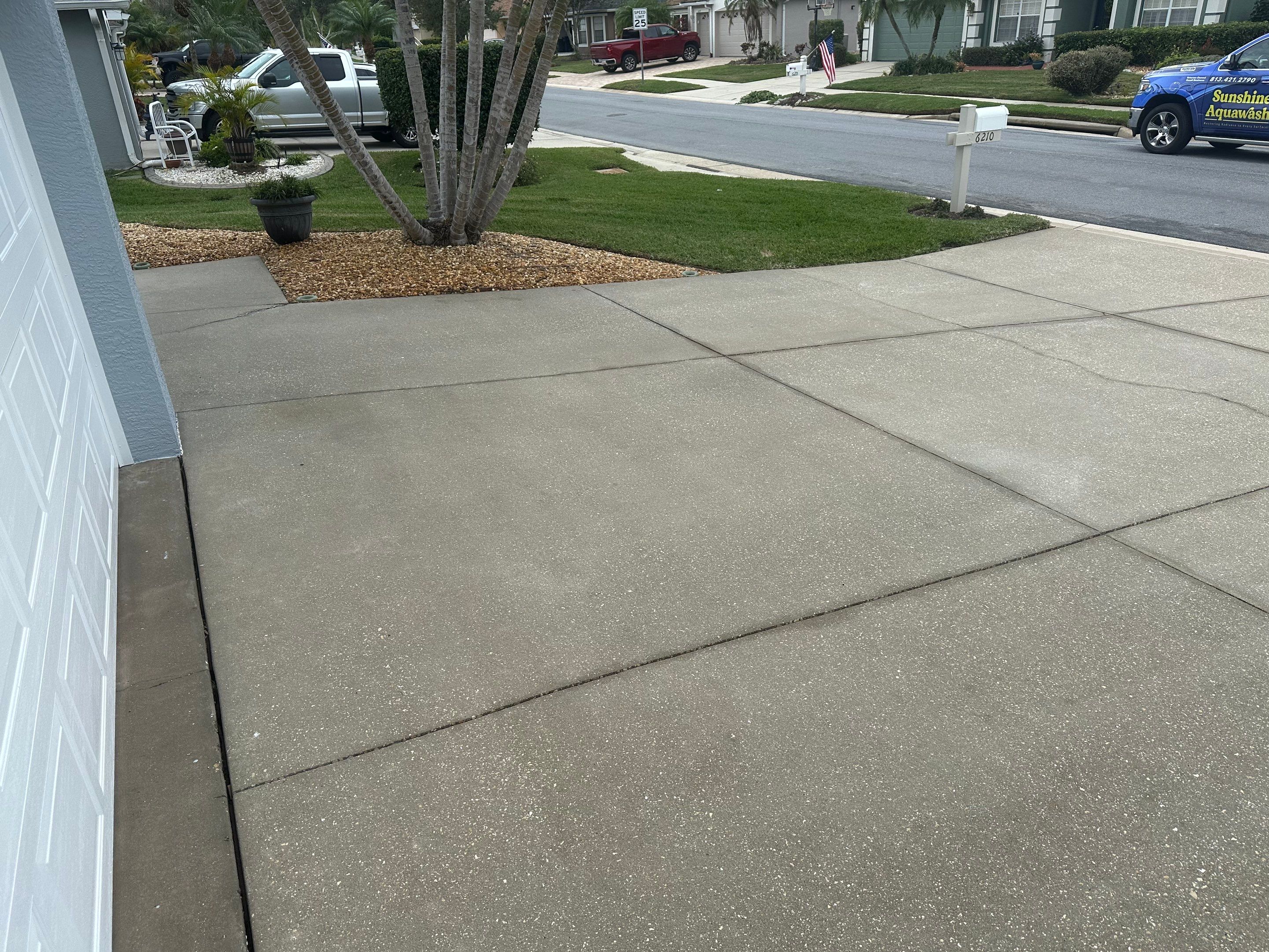 Concrete Driveway, Entryway & Street Curbing Cleaning in Fairways at Imperial Lakes, Palmetto, FL | Sunshine AquaWash by Sunshine AquaWash