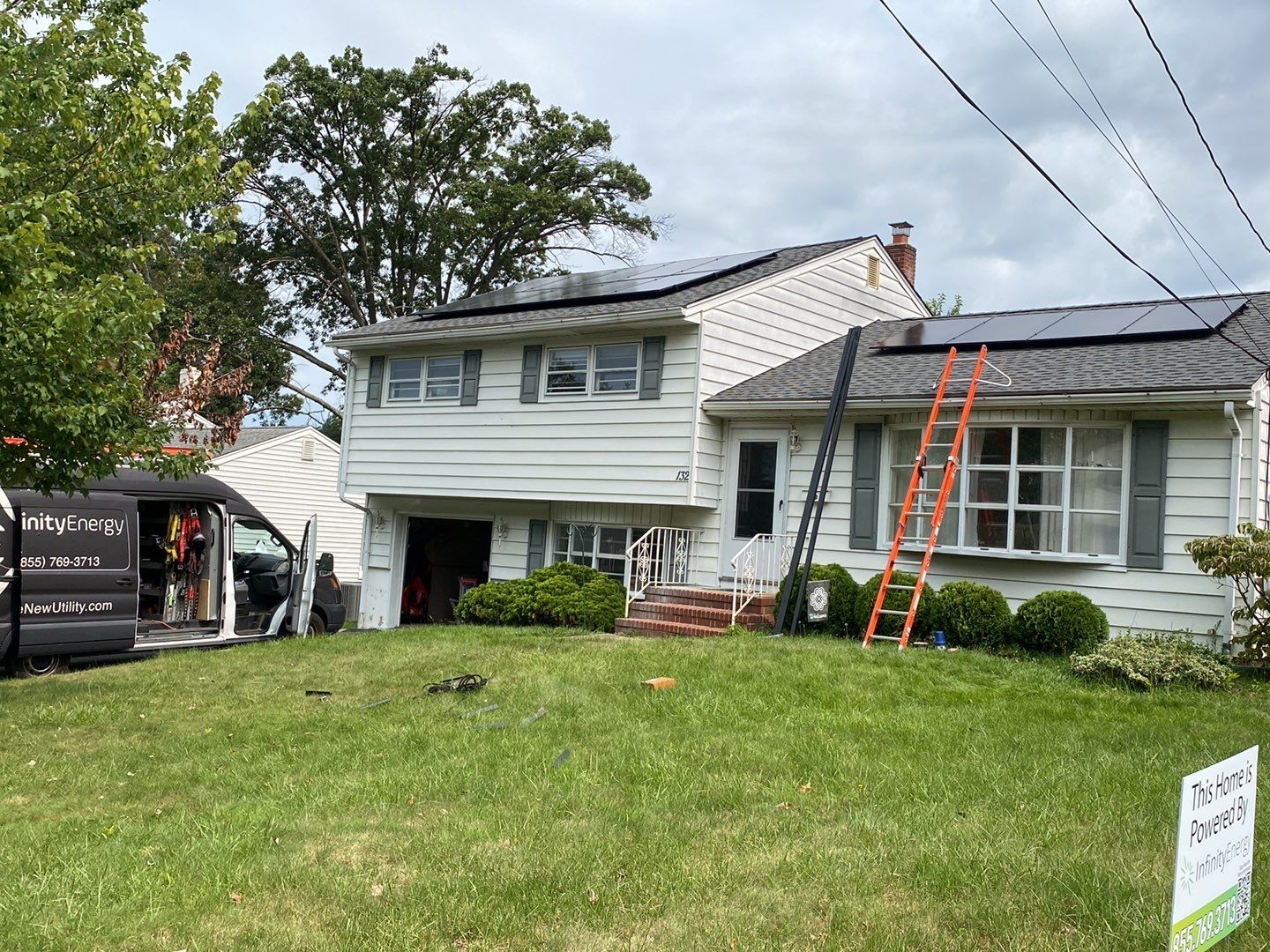 Solar Panel Installation with Exterior Service Change by Infinity Solar Systems
