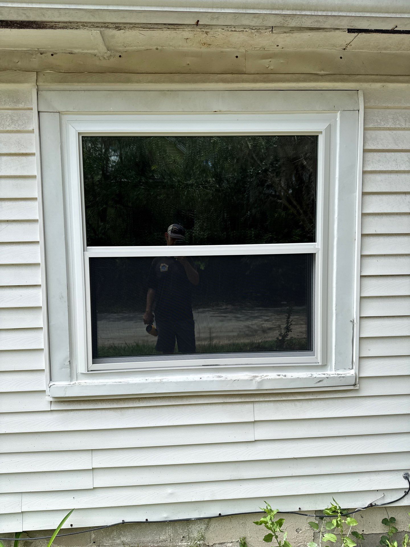 White Vinyl Window Replacement for Residential Home in Williston by Windows & Doors Store