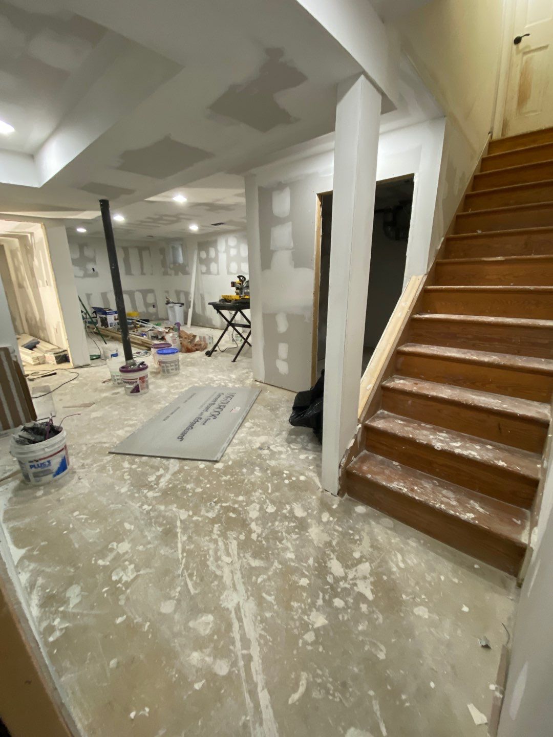 Basement Remodel using new paint by Jesus Master Handyman LLC 