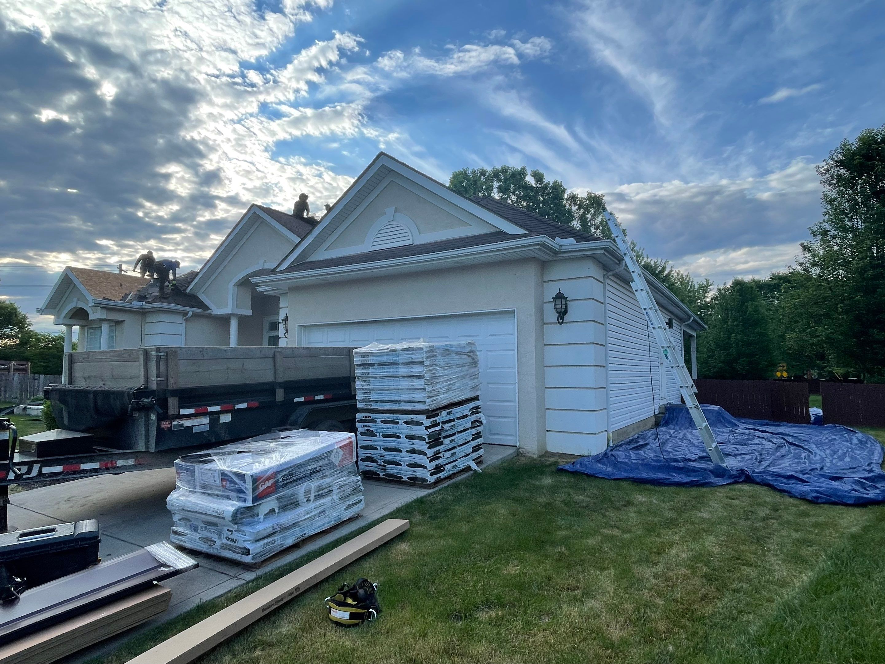 Residential Roofing Installation using IKO dimensional shingles by SOS Home Ohio 