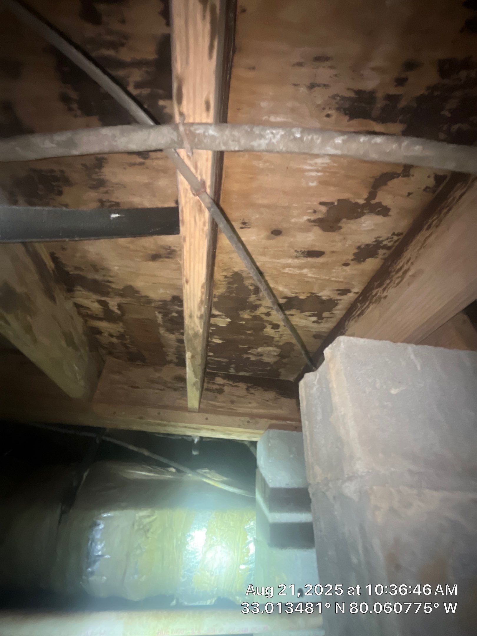 Crawlspace remediation & encapsulation with ductwork replacement by EAS Environmental, LLC.
