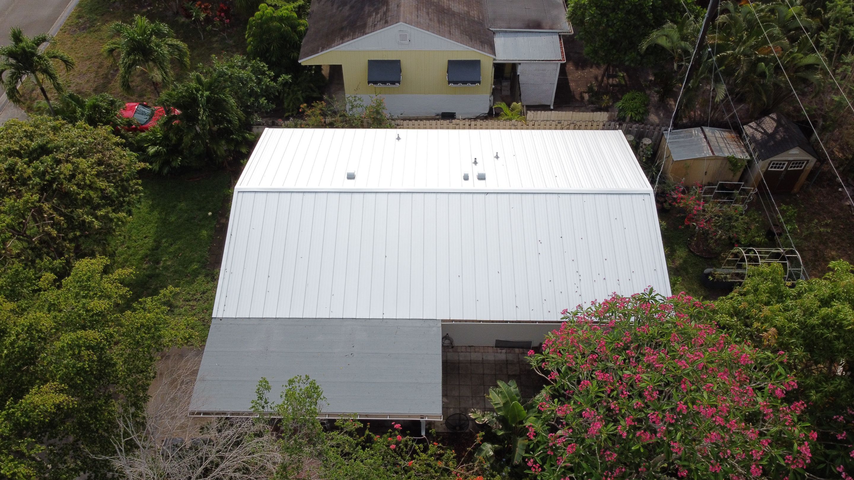 Residential Roofing Installation using 1" Nail strip metal roof by BLUES BROTHERS ROOFING