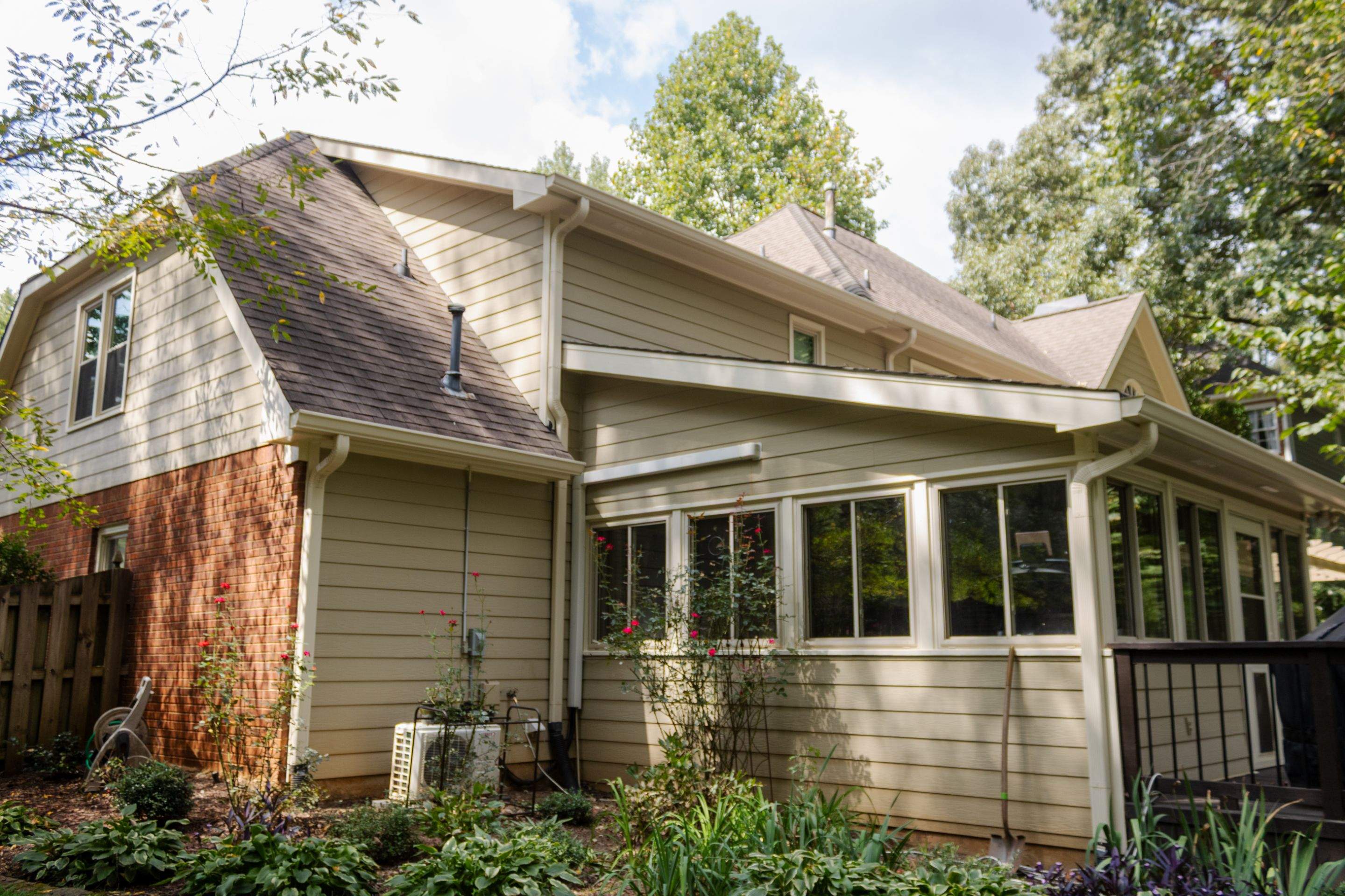 Marietta, GA Rotten Wood Replacement, Chimney Corner Board Installation, Gutter Replacement, and Exterior Painting by Nelson Exteriors