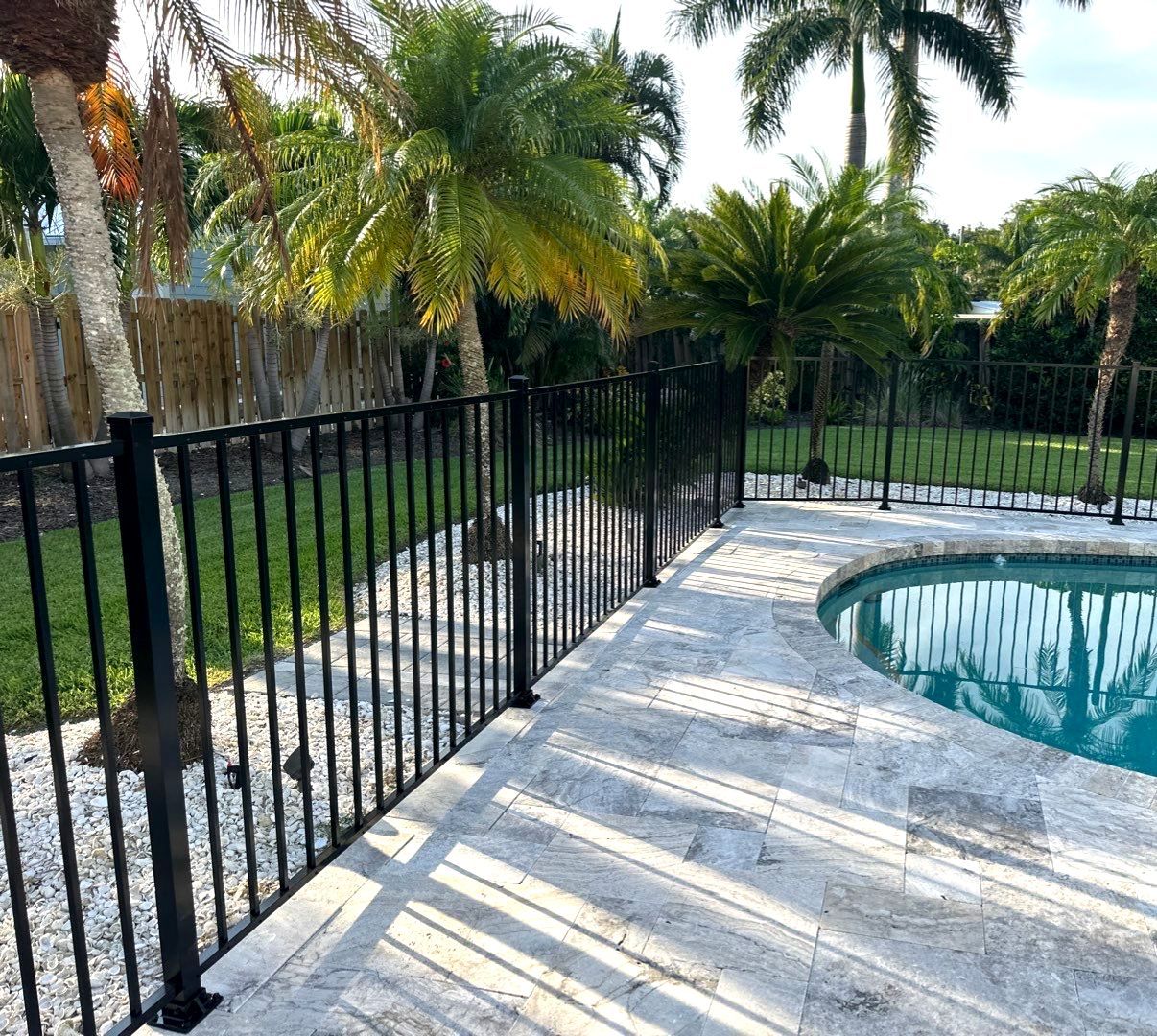 Aluminum Fence Installation using 3 Rail Aluminum Fence by Asap fence and gates, LLC