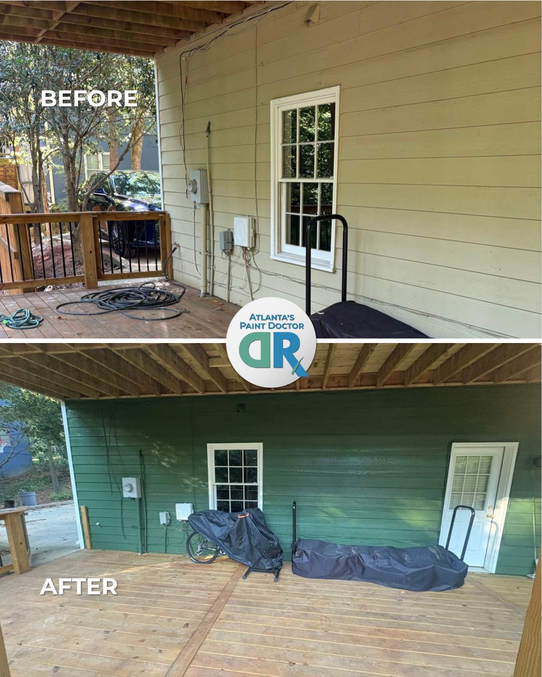 From Faded Beige to Bright Green by Atlanta's Paint Doctor