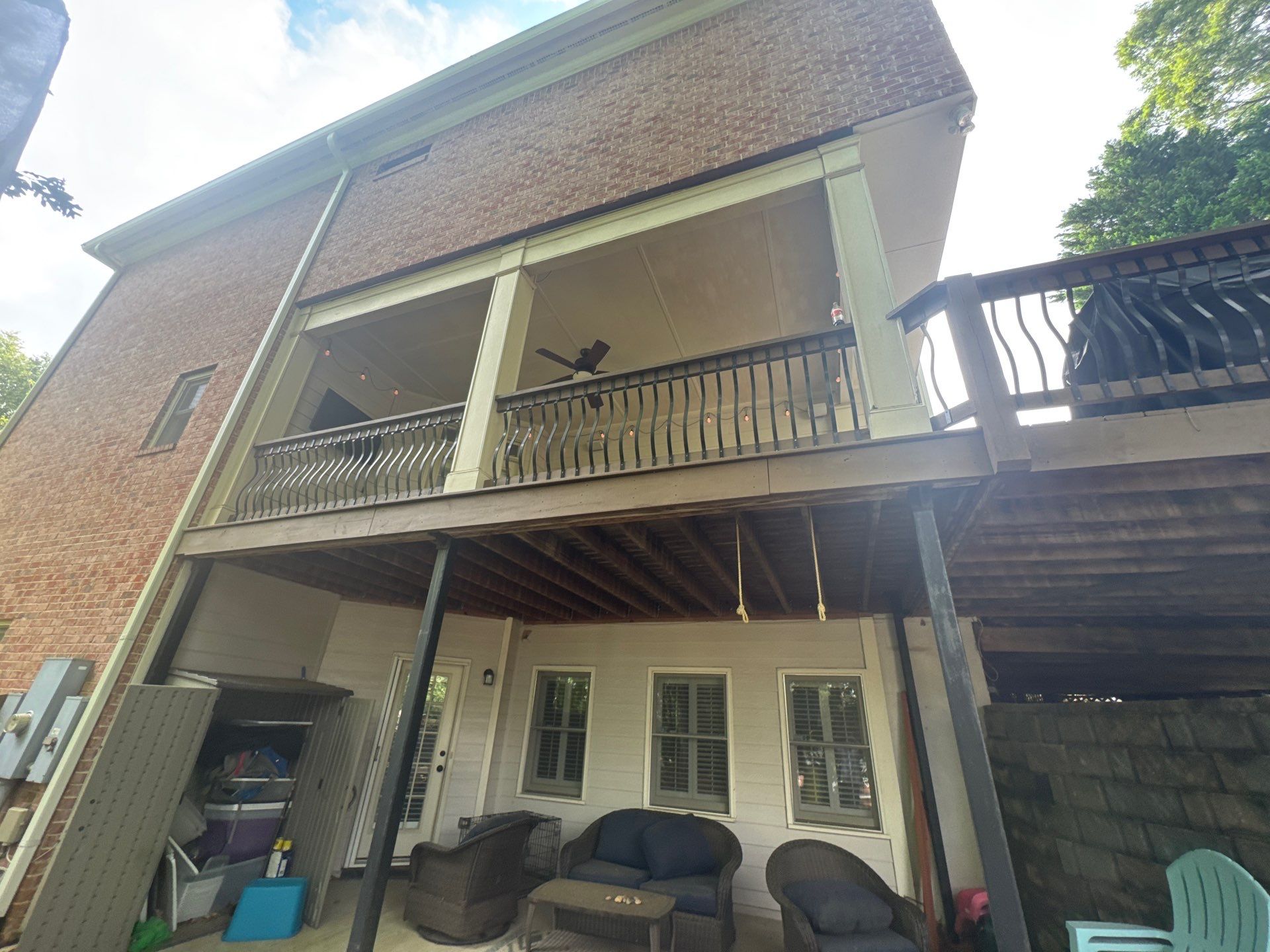 Elevated Covered Deck Construction and Porch Remodel in Mableton by Swift Home Renovations