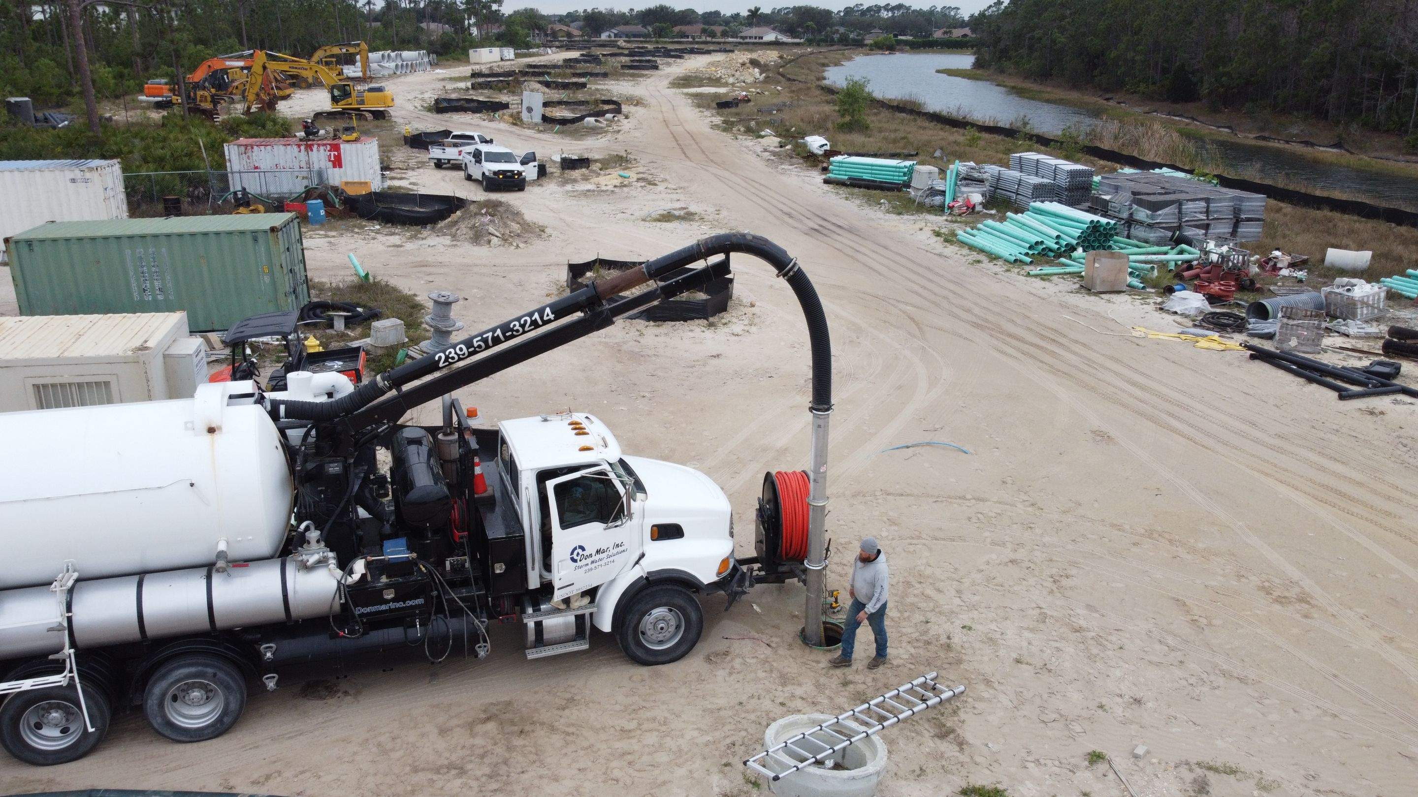 New Residential Construction Community Sewer System Cleaning by APS Power & Water