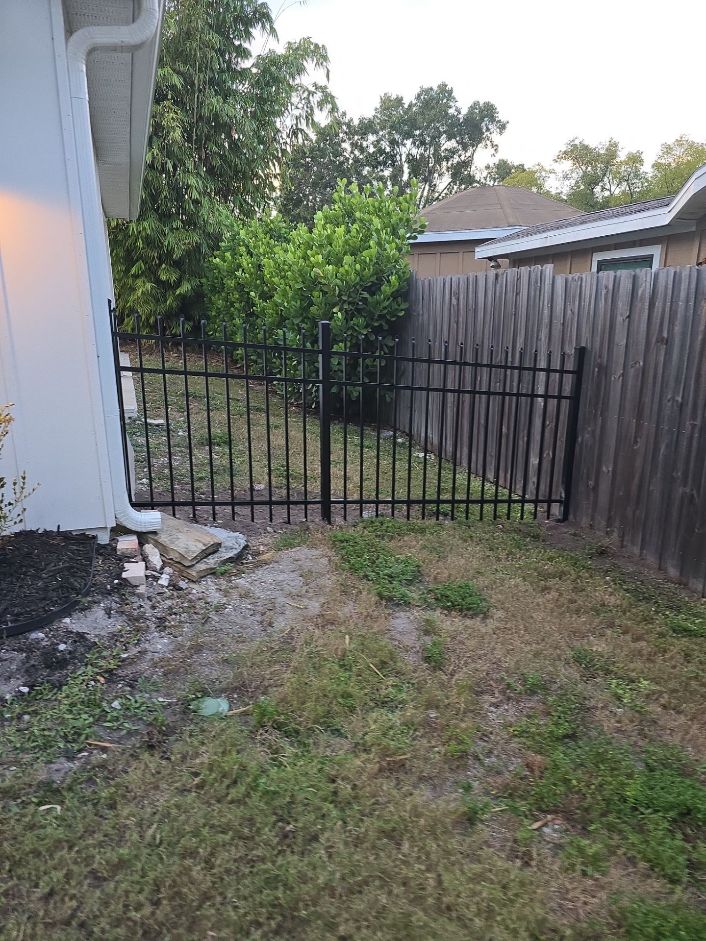 Spear top aluminum fence in Port Charlotte by True Fence LLC