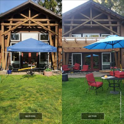 Hand-Milled Rough Sawn 20' X 15' Patio using Rough Sawn Lumber