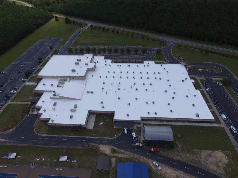 123,450 Sq Ft - Commercial Membrane Roof Installation for Jeff Davis High School in Hazlehurst by Southern Roof Solutions