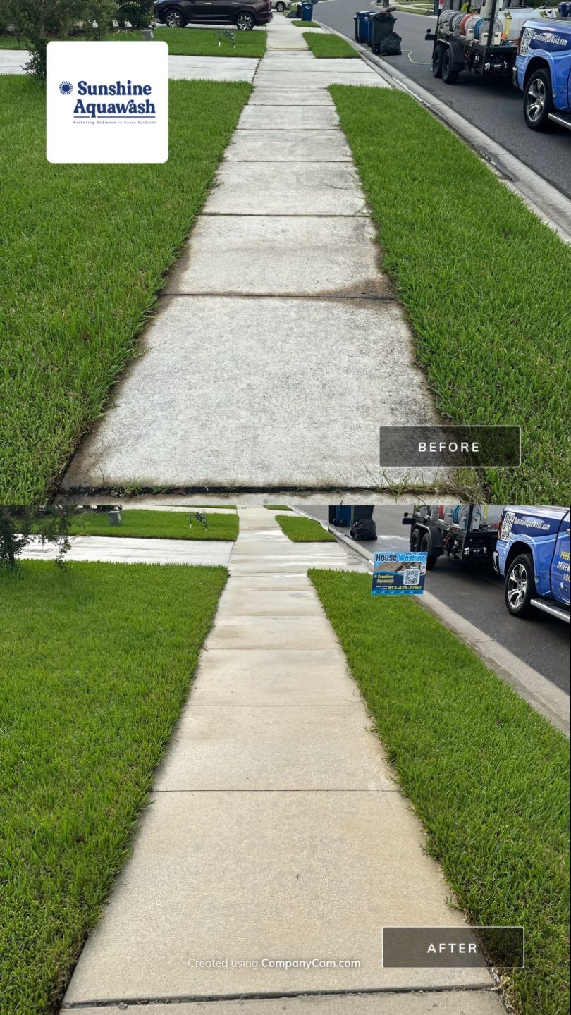 🚿 Concrete Driveway, Sidewalk & Entryway Cleaning – Trevesta Community, Palmetto, FL by Sunshine AquaWash
