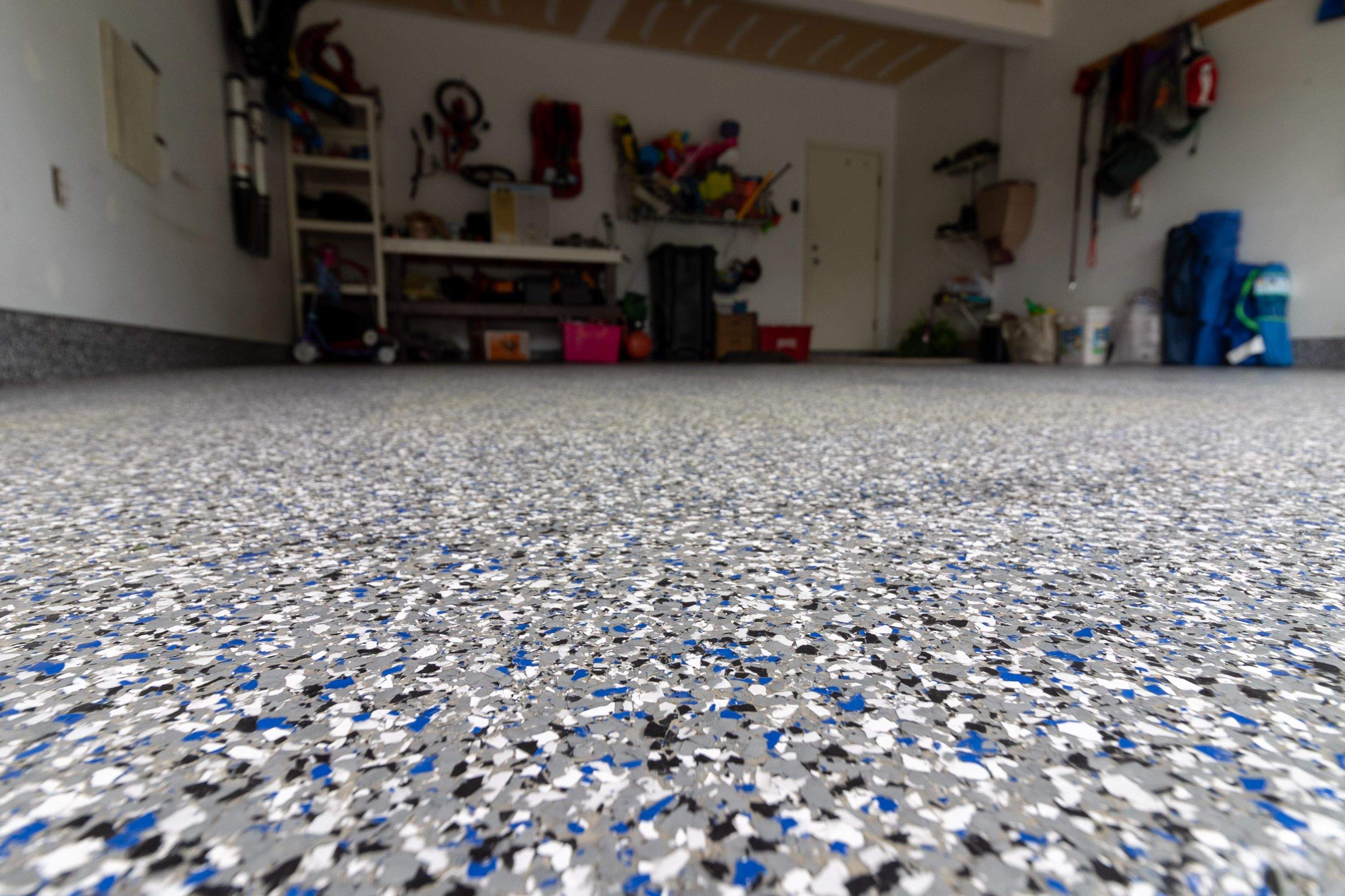 Garage Floor using Galaxy Blue by Your1DayFloor.com