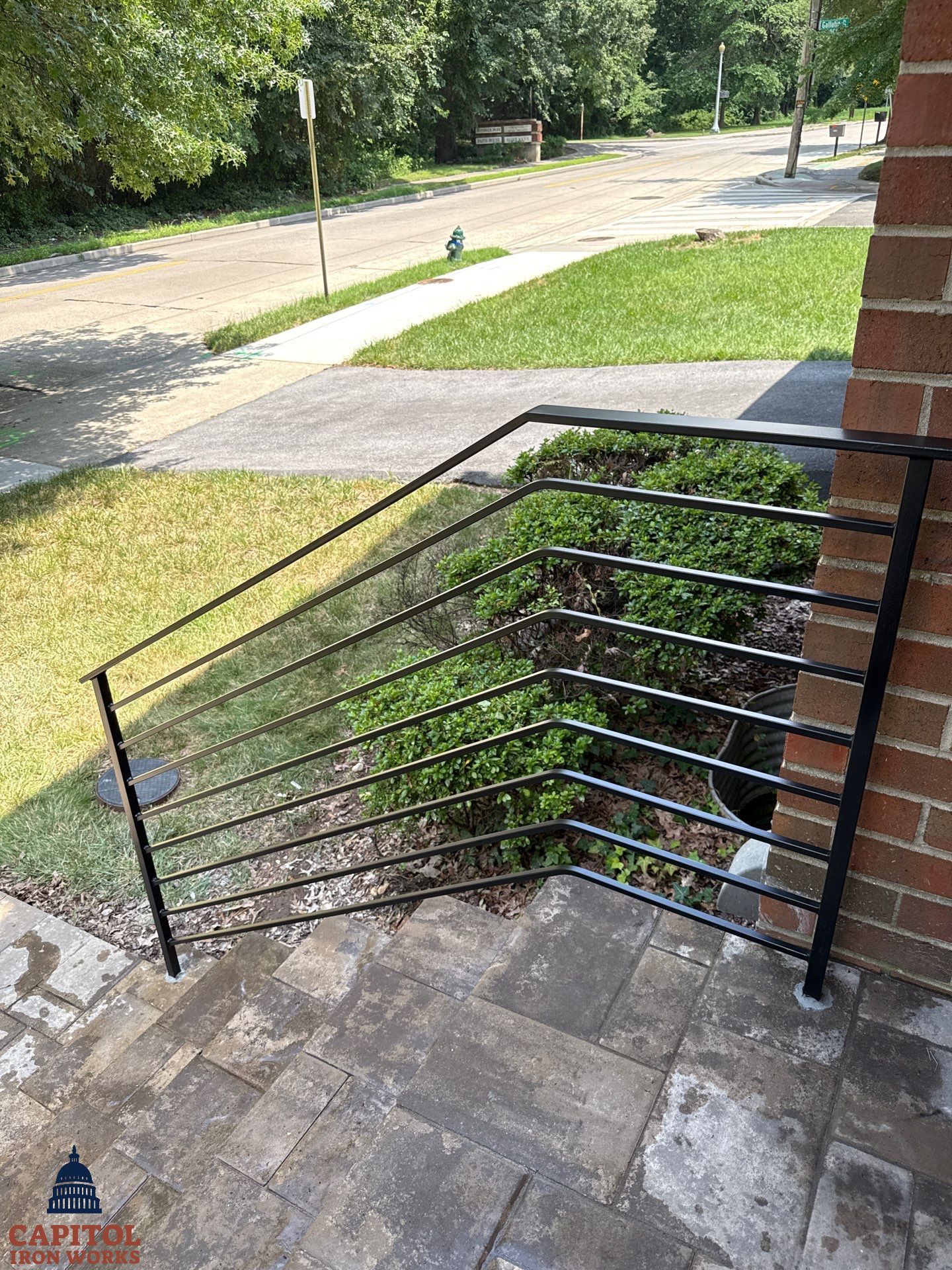 Modern Horizontal Picket Steel Railing – Residential Interior – Washington, DC by Capitol Iron Works