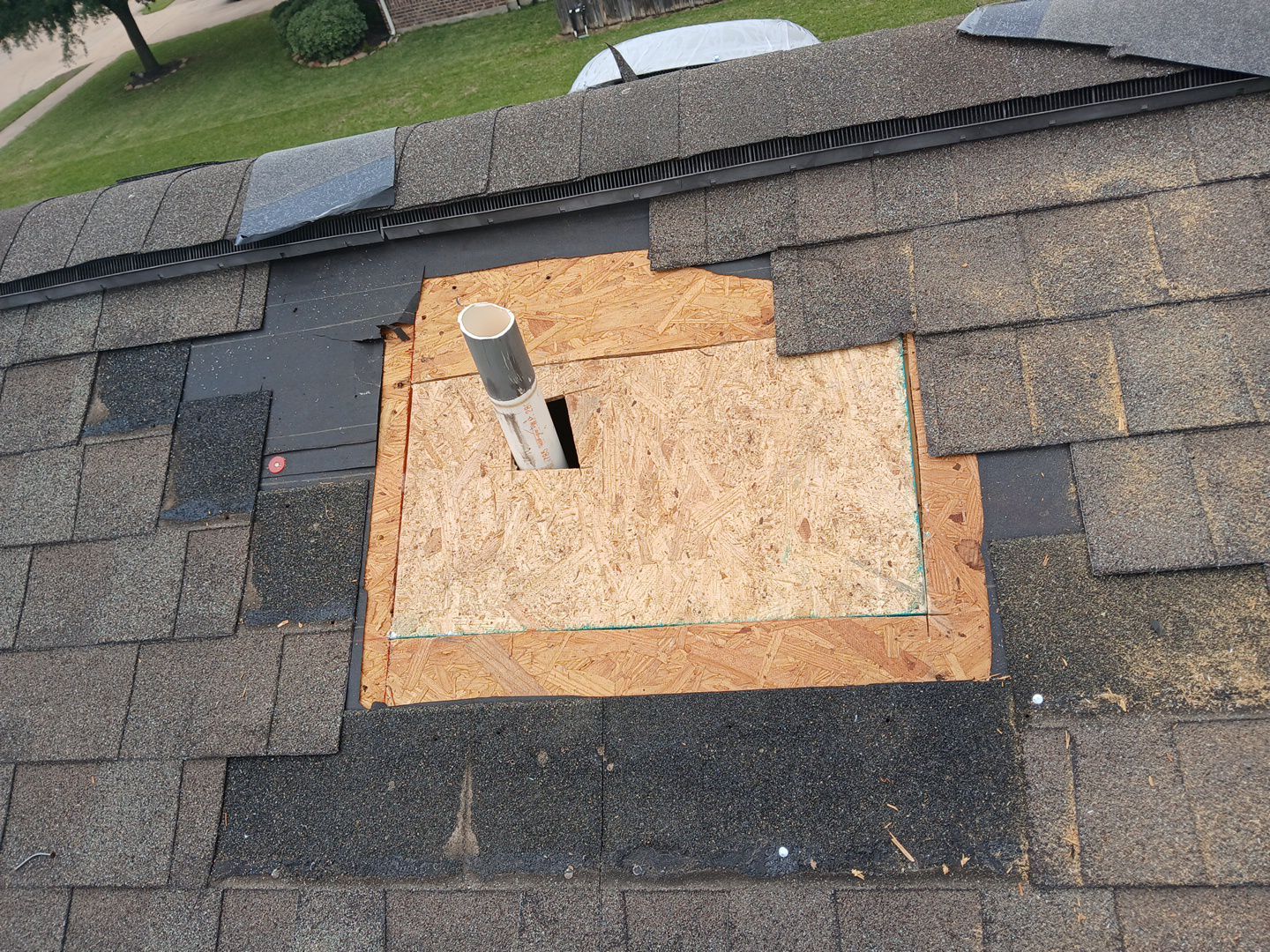 Hail Damage using Owen's Corning Duration (Lifetime) Shingles by Roof Repair Company