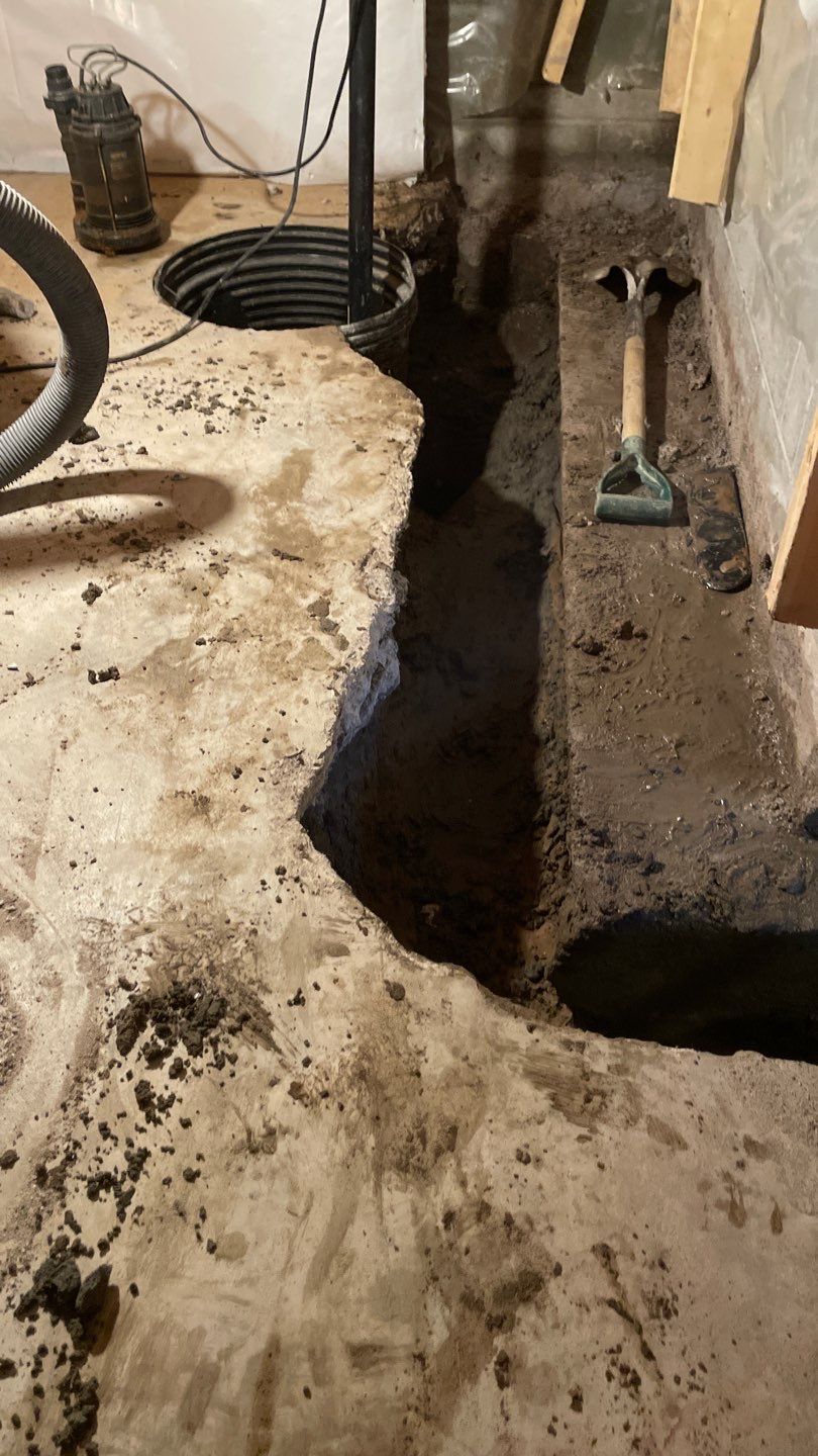 Interior Drain Tile & Sump Pump in Lino Lakes, MN by Waterproofing Northeast