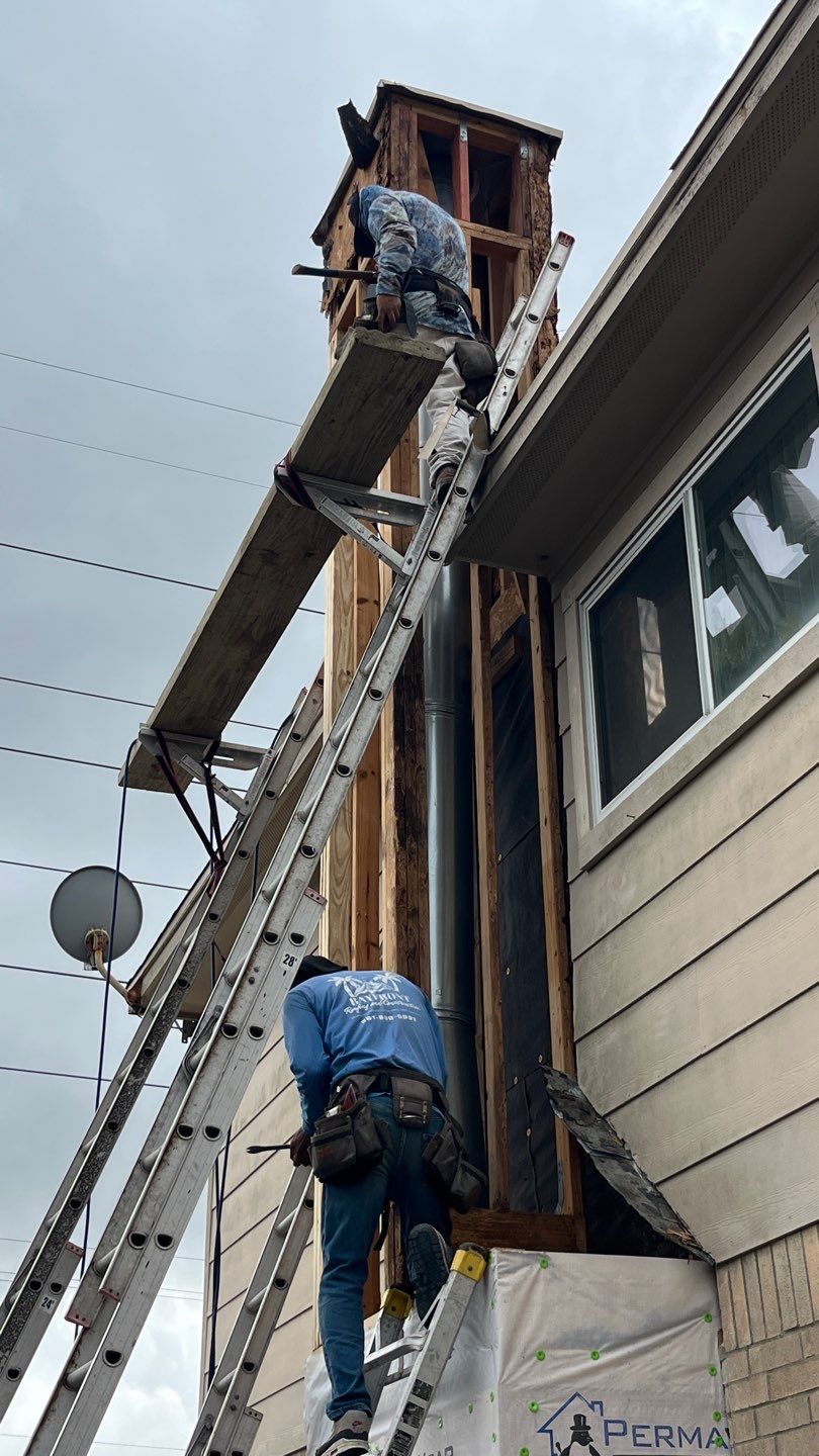Chimney looks good but its BAD! by Bayfront Roofing and Construction