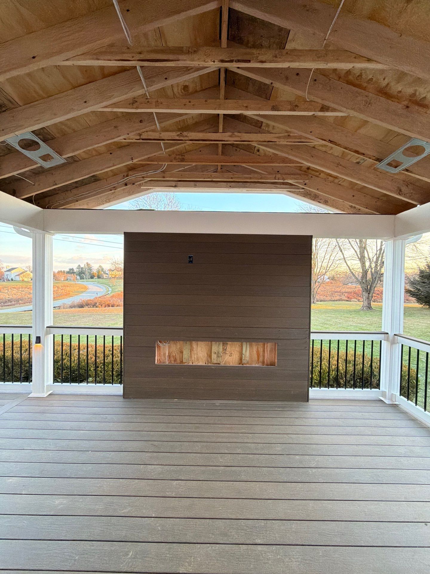 New Deck With a Roof and TV Mount in Raritan, New Jersey by deck guardian