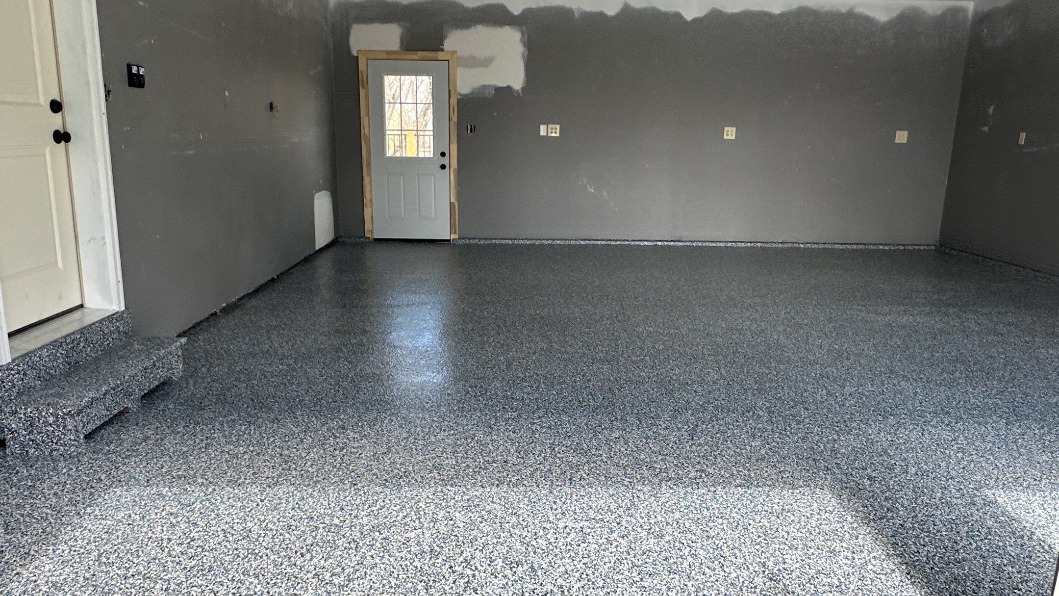 Kurt C. upgraded their garage floor with Banner Blue Flake  by Banner Garage