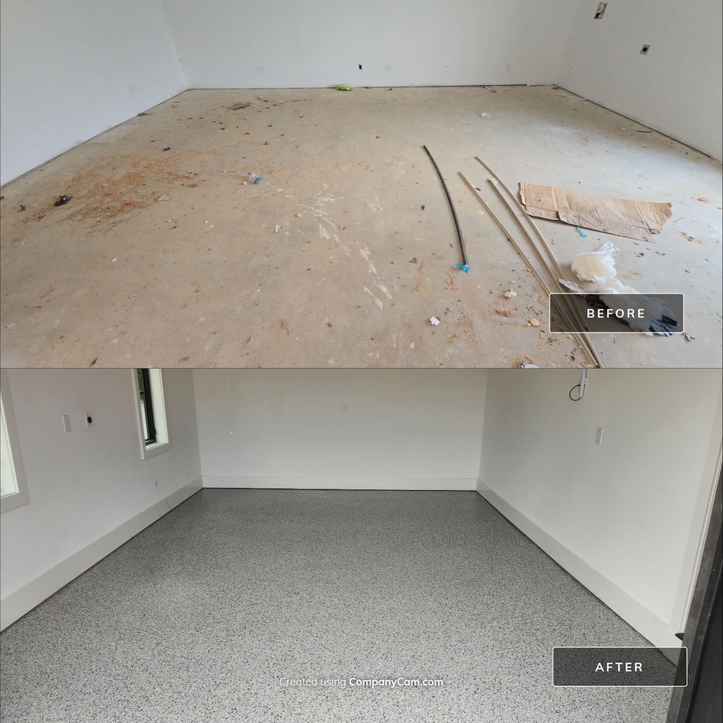 Garage Transformation Using Houndstooth by Elite Floor Solutions