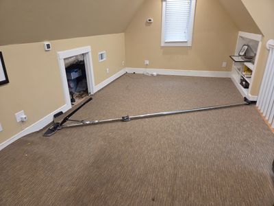 Garage Loft, Carpet Re-stretch & Cleaning