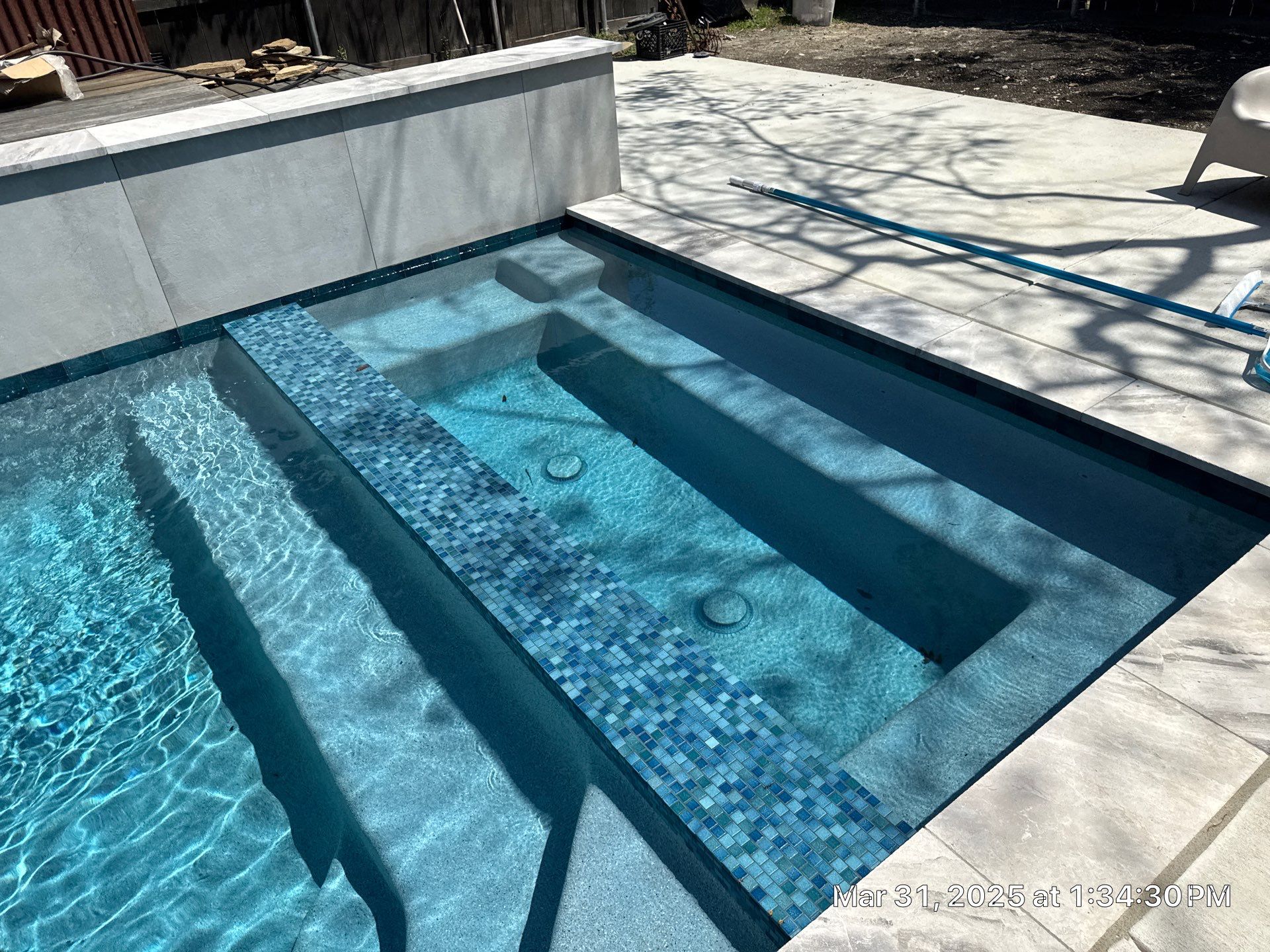 Modern Pool with Fire Wall by Pinnacle Pools and Spas - DFW