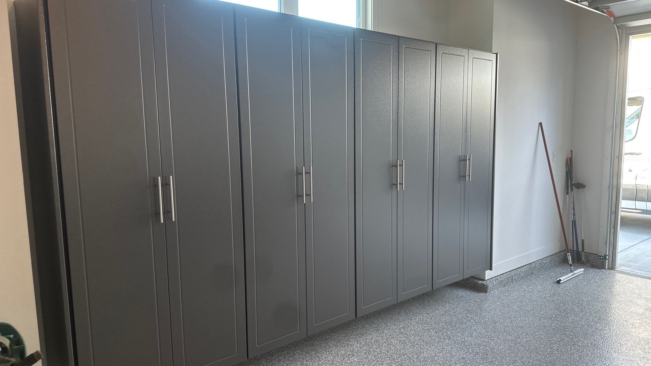 John B upgraded his garage with cabinets and Banner Garage Floor by Banner Garage
