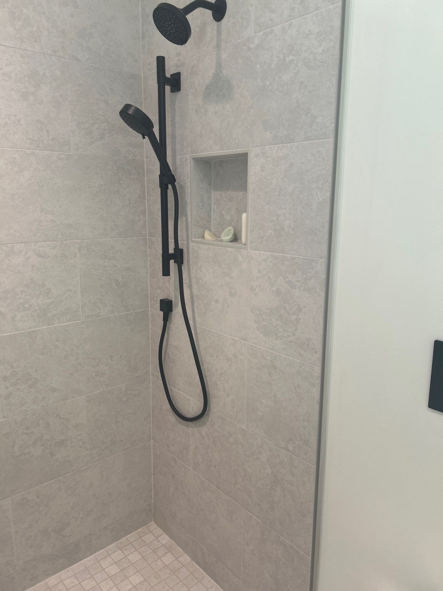 Bathroom Remodel using Tempered Shower Glass by Cheshire Glass Company