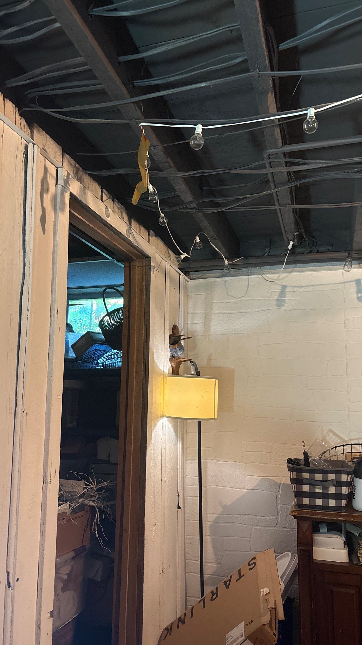 Wanamingo Basement Renovation with Dark Painted Ceiling Joists by CompanyCam Sales Demo