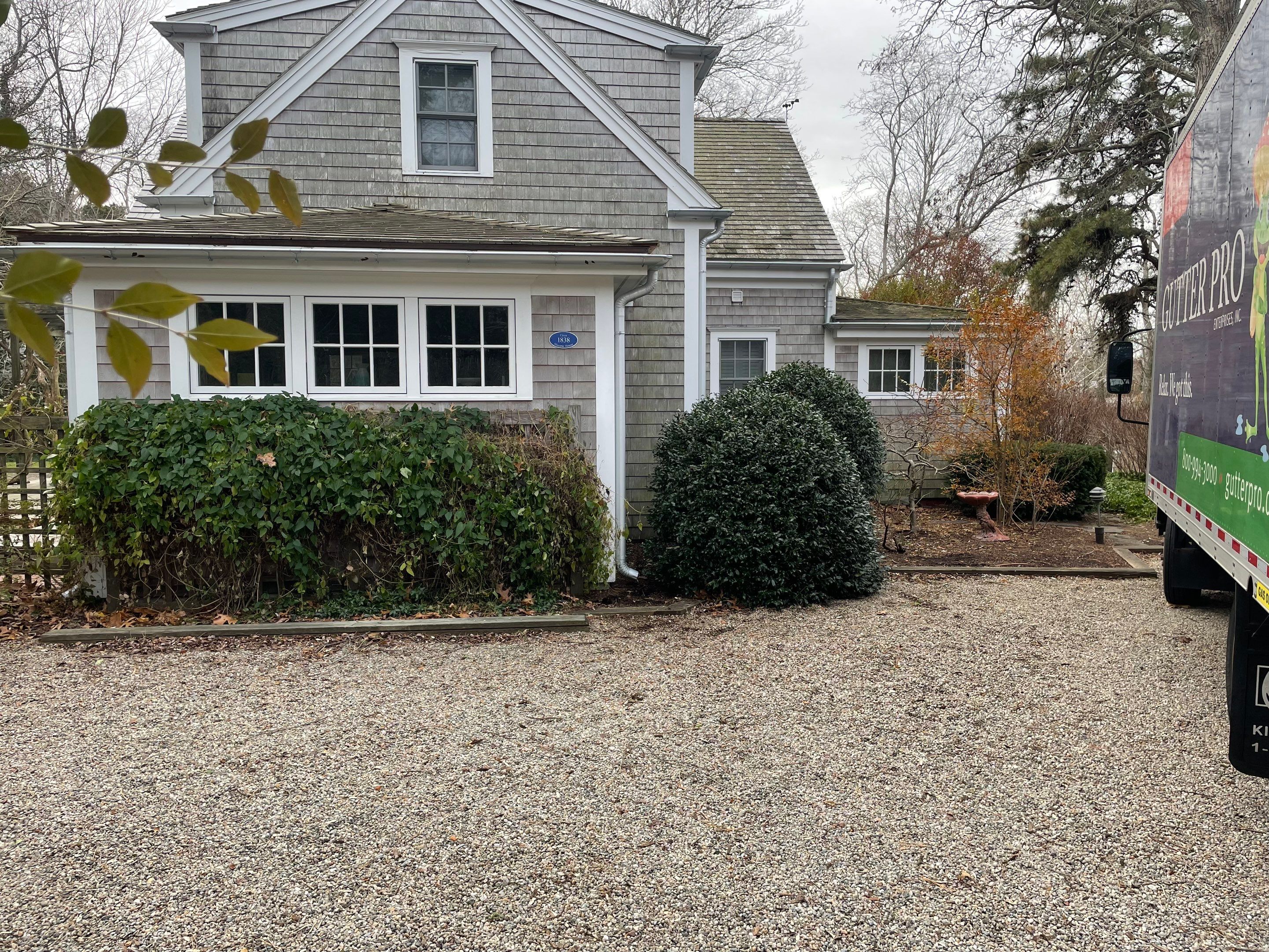 Gutter Installation using 5" Halfround Galvalume Gutter in Truro, MA. by Gutter Pro Enterprises