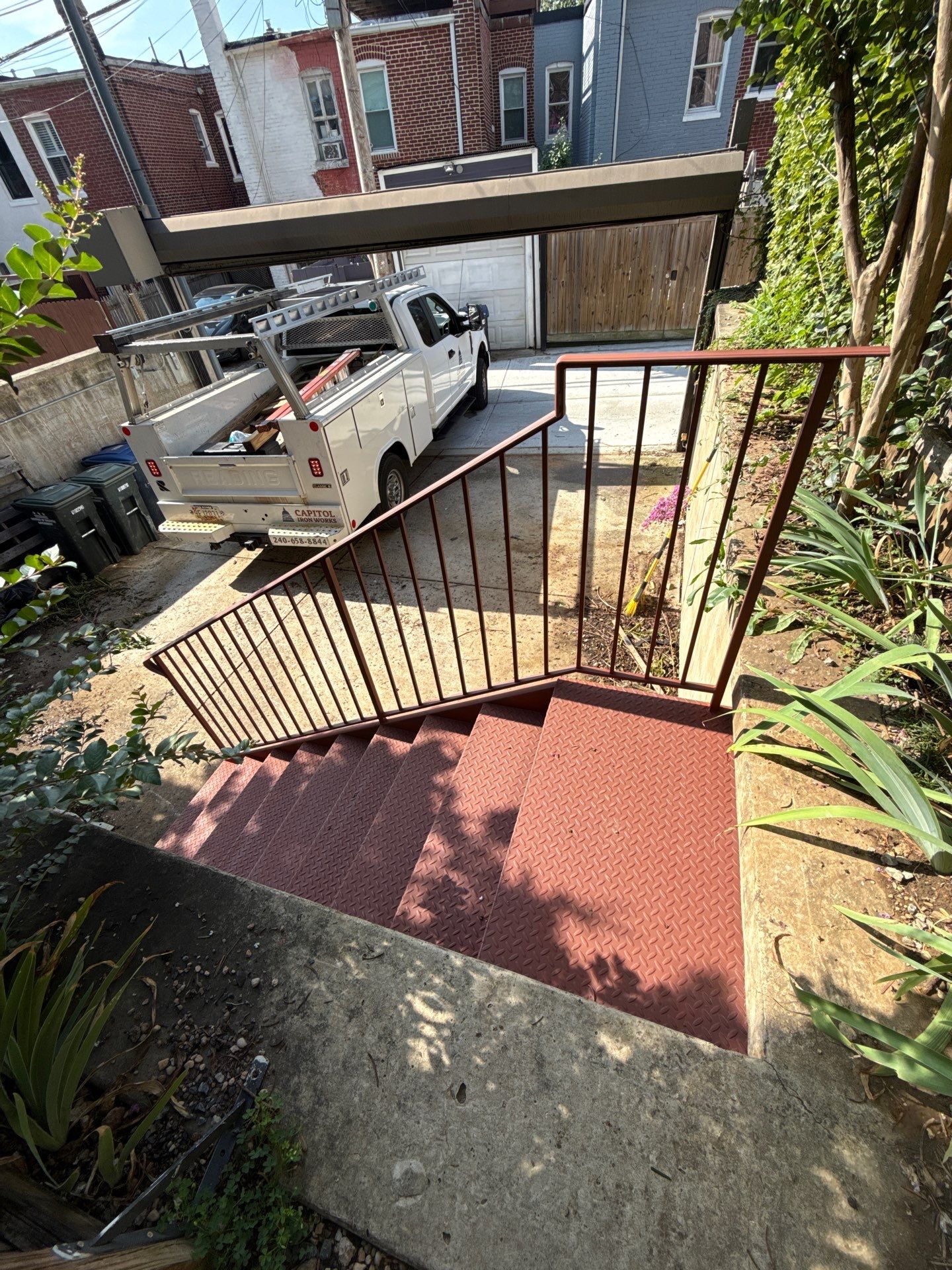 Custom Red Iron Staircase & Railing Upgrade – Washington, DC by Capitol Iron Works