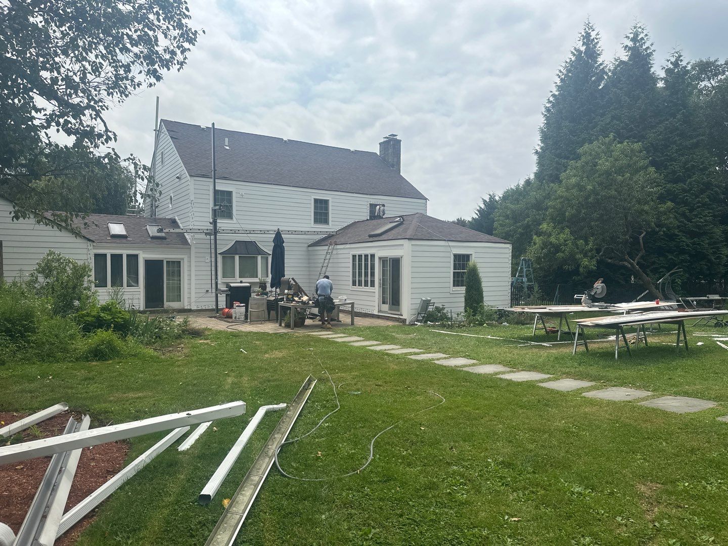 Siding Installation using Hardie Plank Artic white by A Plus Exterior