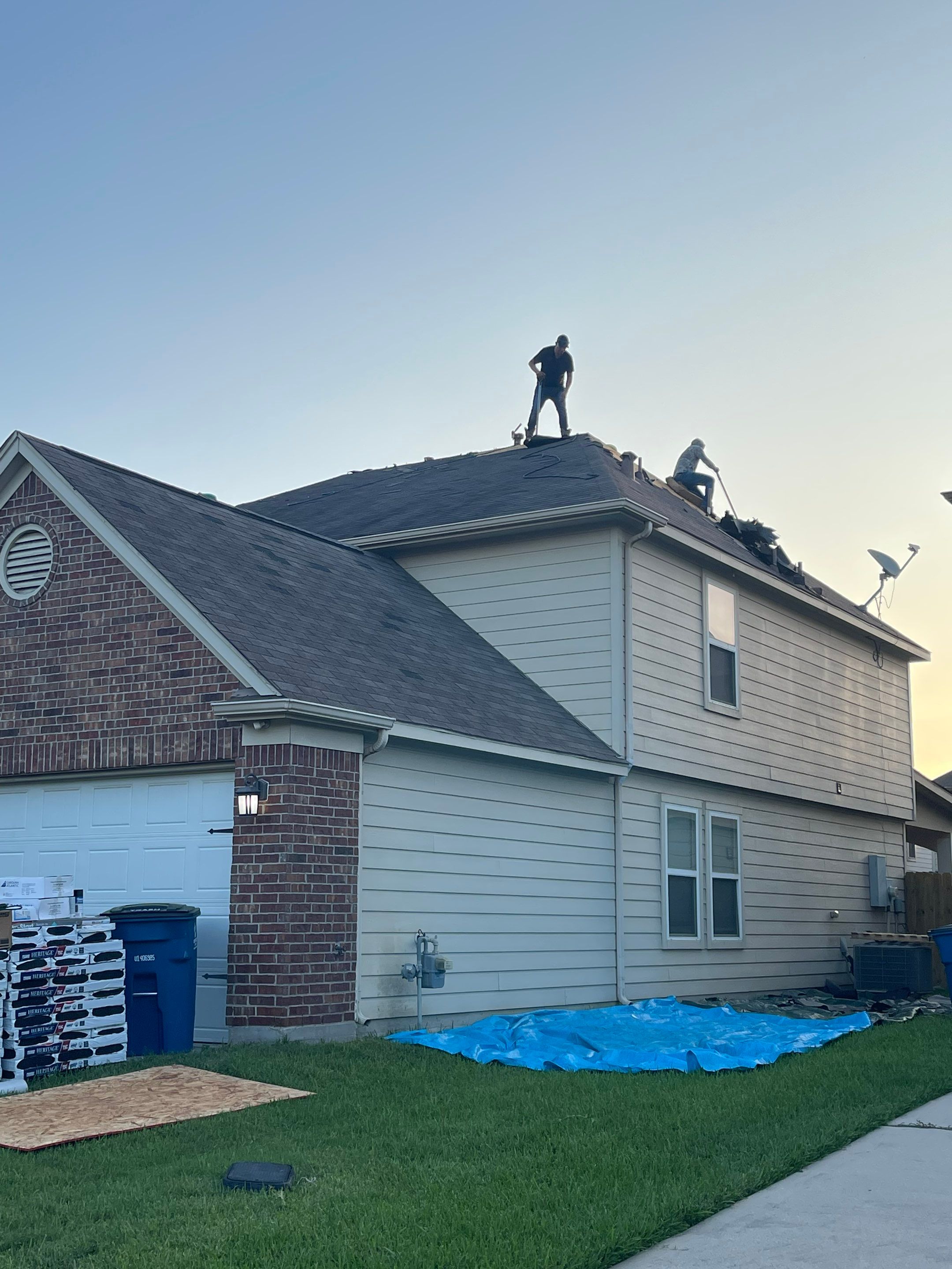 Residential Roofing Installation using Tamko Heritage® Series Rustic Black by CAP Roofing and Construction LLC
