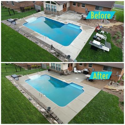 Pressure Washing of Pool Deck
