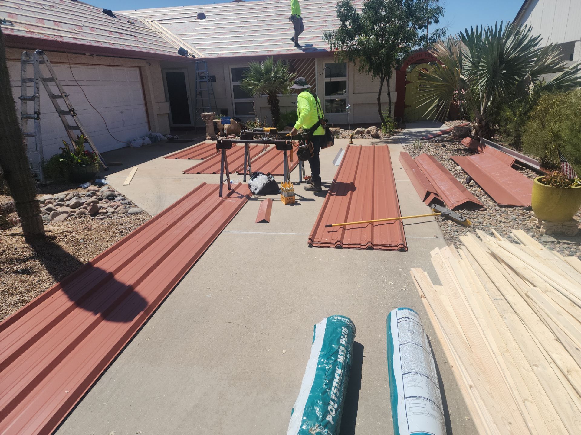 Terra Cotta Exposed Fastener by Reimagine Roofing
