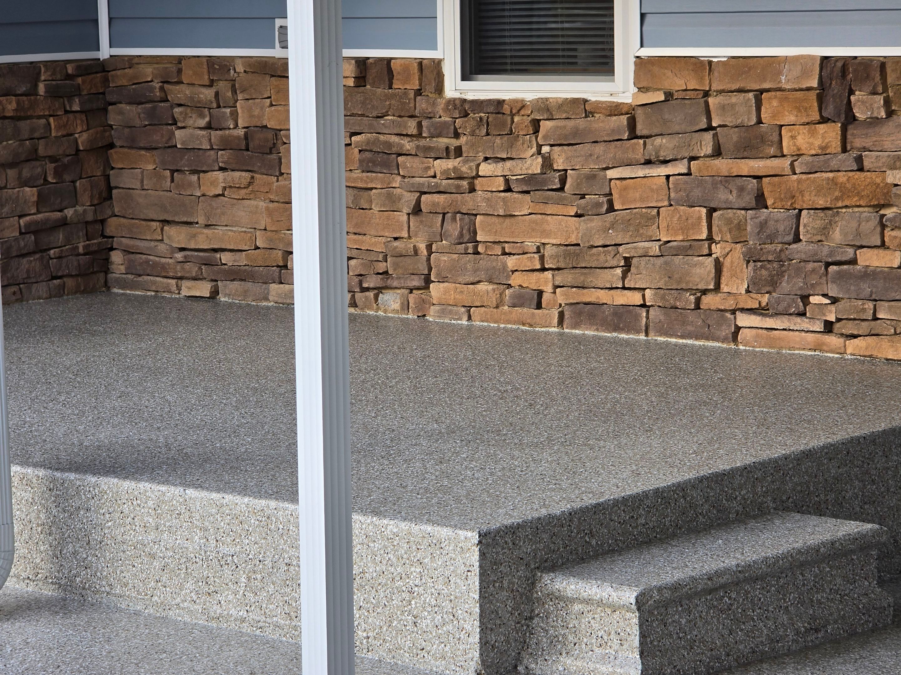 Garage & Patio Transformation Using Creekbed by Elite Floor Solutions