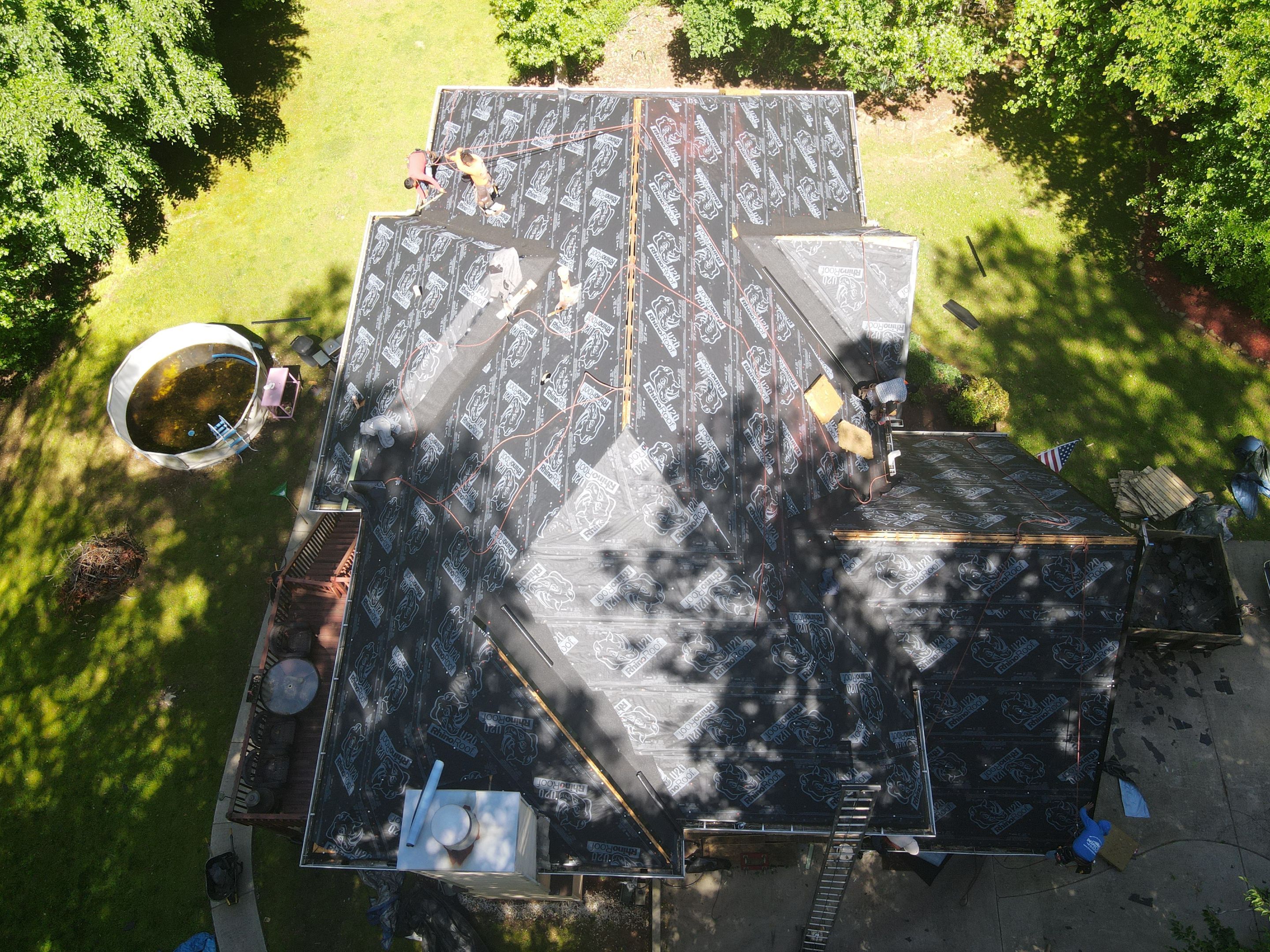 Residential Roofing Installation using Owens Corning Chateau Green  by Inspector Roofing and Restoration