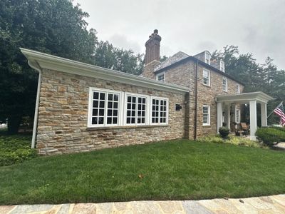 Custom Multi-Pane Window Replacement on Maryland Stone Residence by Forbes Design Center