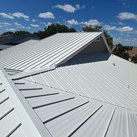 .032 Aluminum 1.5" Mechanical Seam Solar White  by Total Roofing System The Metal Roof Experts