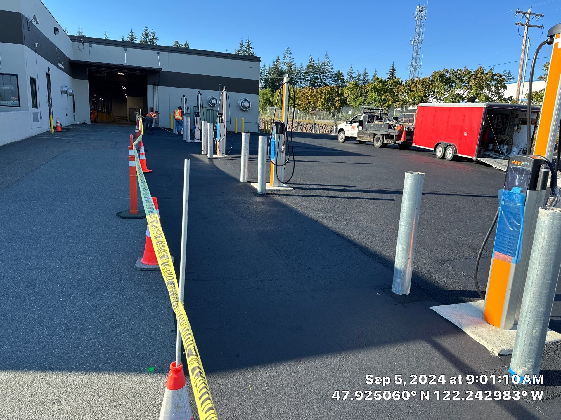 USPS Asphalt Patch Repair, Indoor Parking Lot Sandblast, Outdoor Parking Lot Sealcoating & Indoor/Outdoor Parking Lot Striping  by Jireh Asphalt & Concrete Inc 