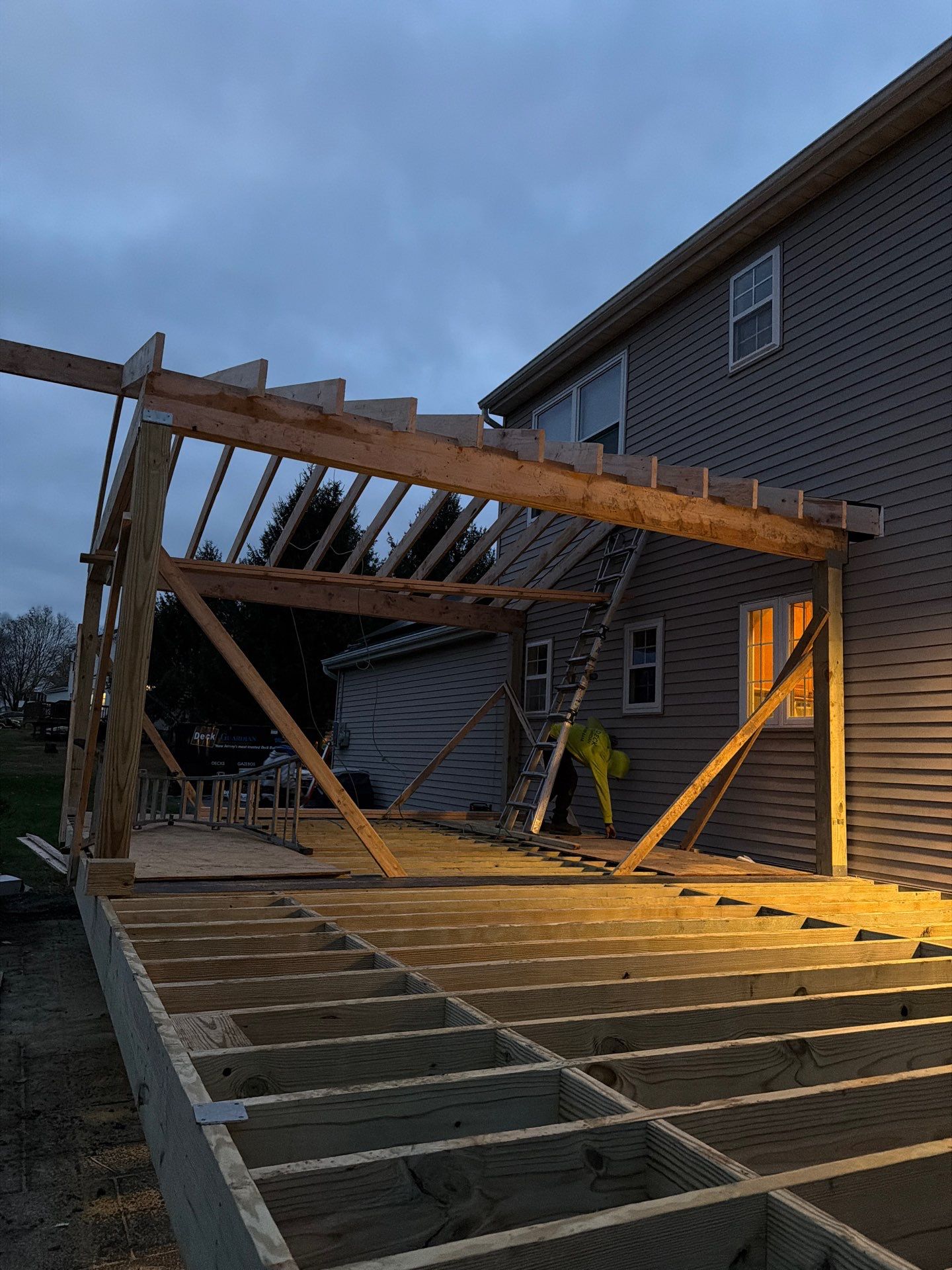 New Deck With a Roof and TV Mount in Raritan, New Jersey by deck guardian