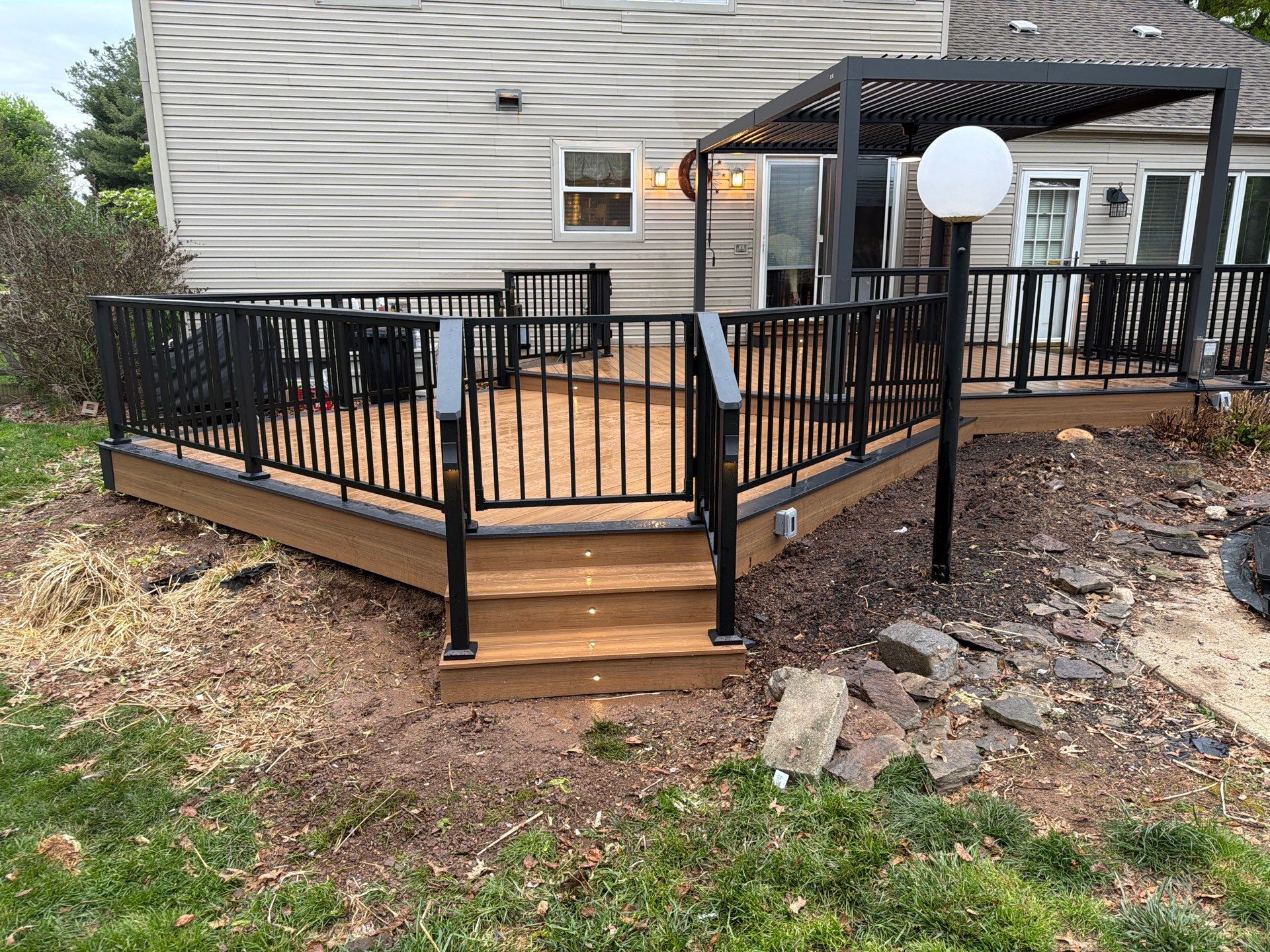 Deck Resurface In Richboro PA With Pergola by deck guardian