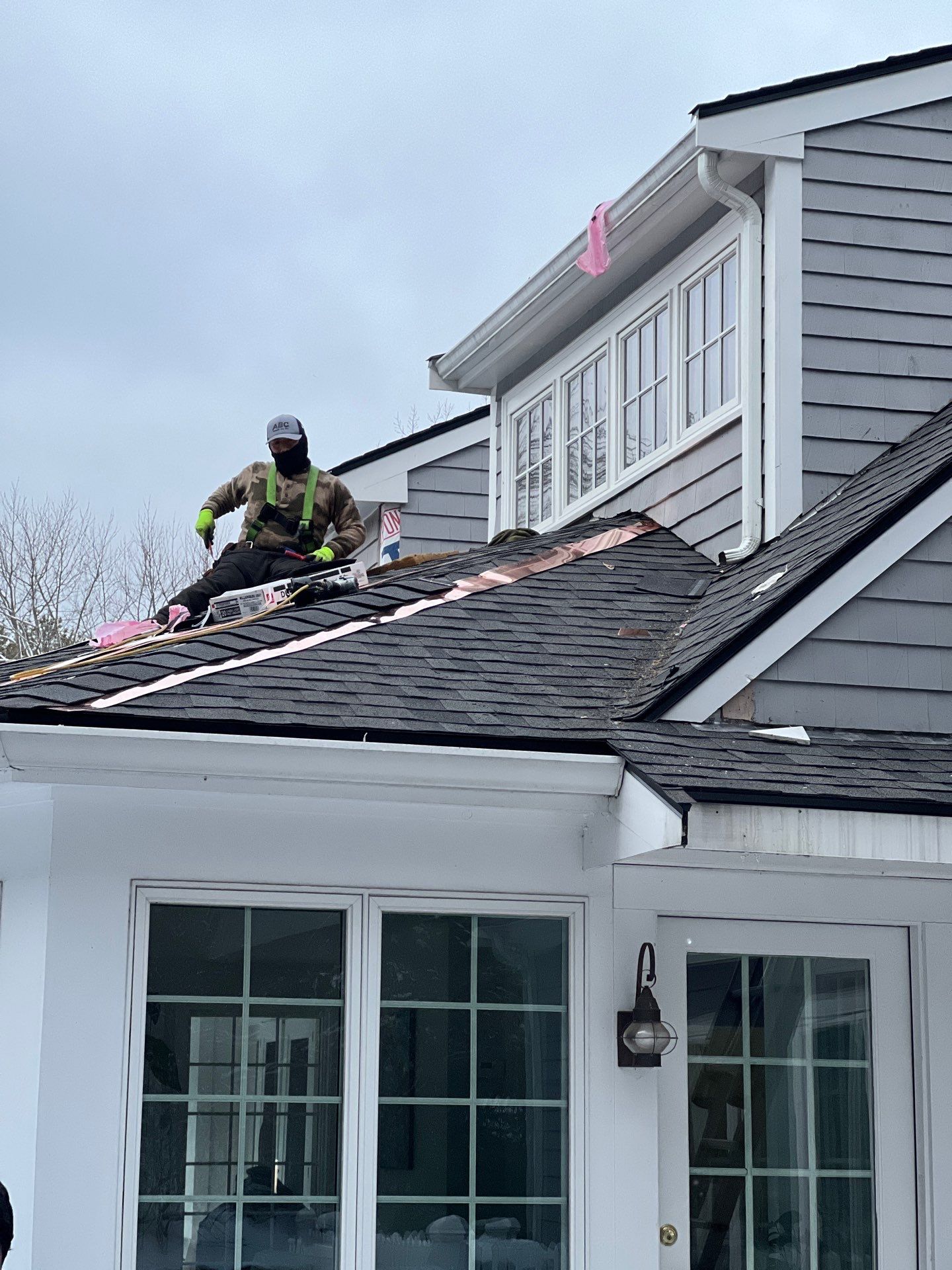 Carlisle Roofing Installation using Owens Corning Shingles and Copper by Mighty Dog Roofing of Greater Middlesex County