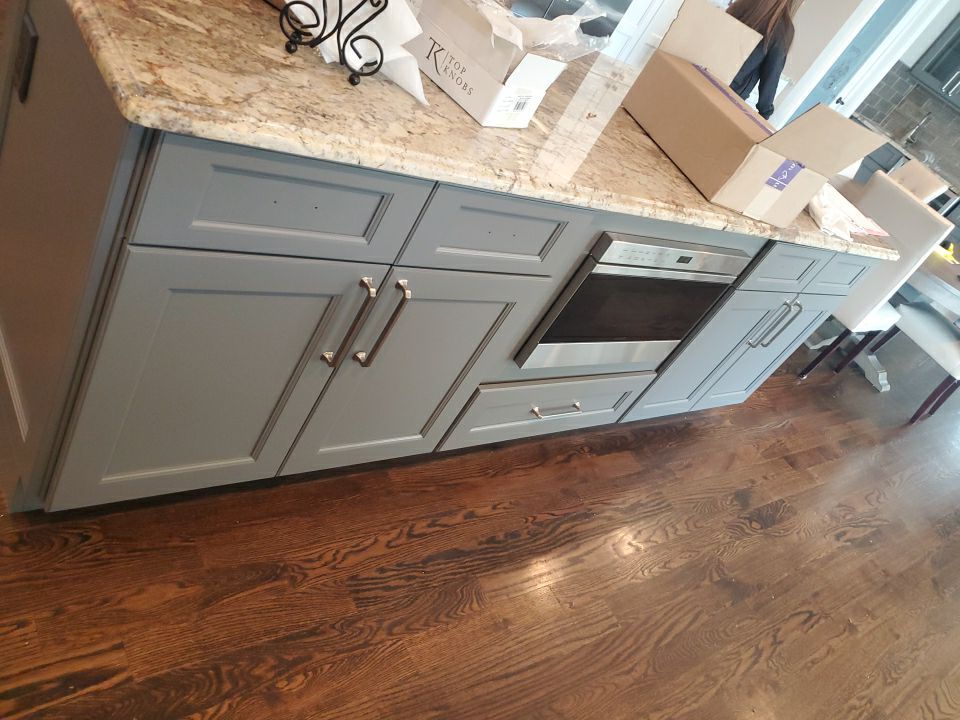 Kitchen Cabinets Refinished in Kendall Charcoal HC-166  by Spectrum Painting, LLC