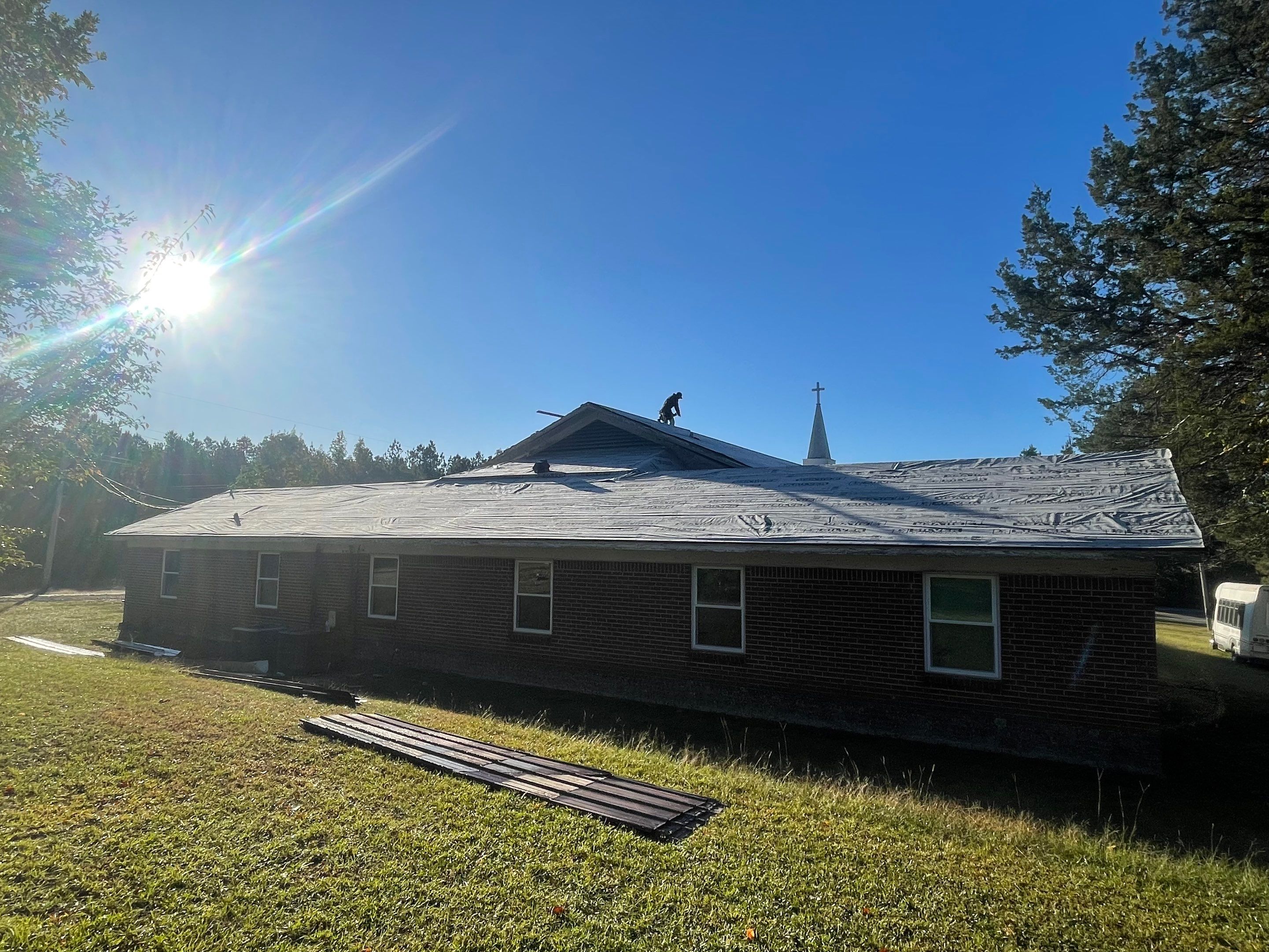Residential Metal Roof Replacement using Reed's Metals: 26 GA. Colored Residential Metal Panels (Barn Red) by Hostetler Roofing